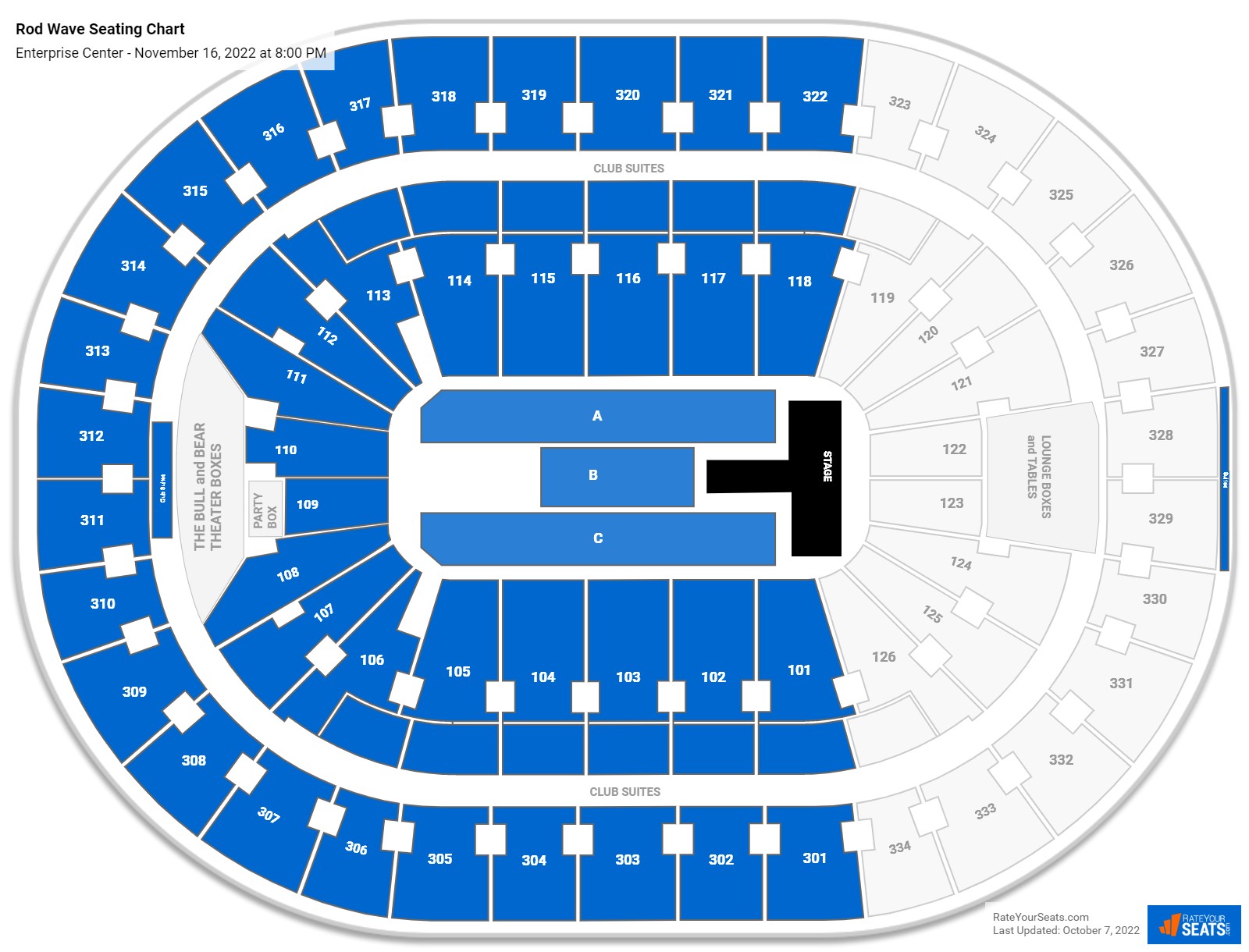 Enterprise Center Concert Seating Chart - RateYourSeats.com