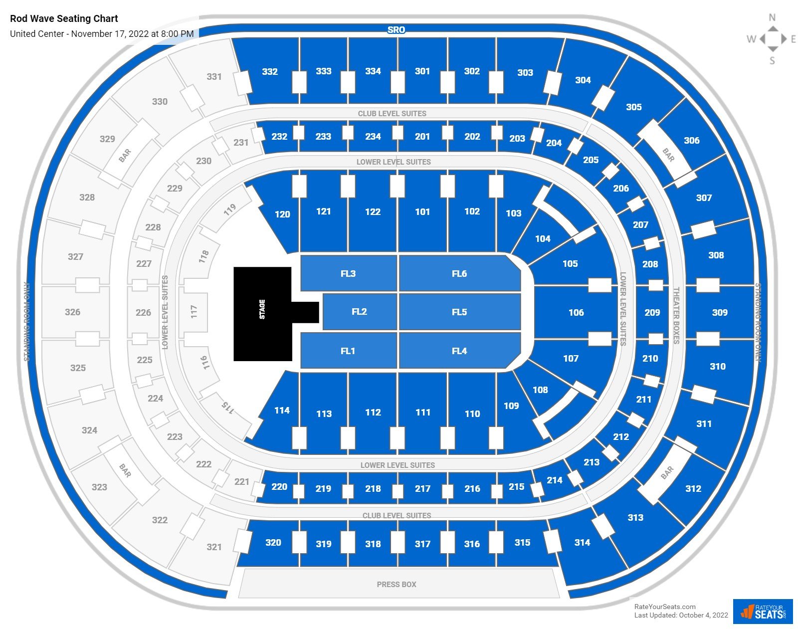 United Center Concert Seating Chart - RateYourSeats.com