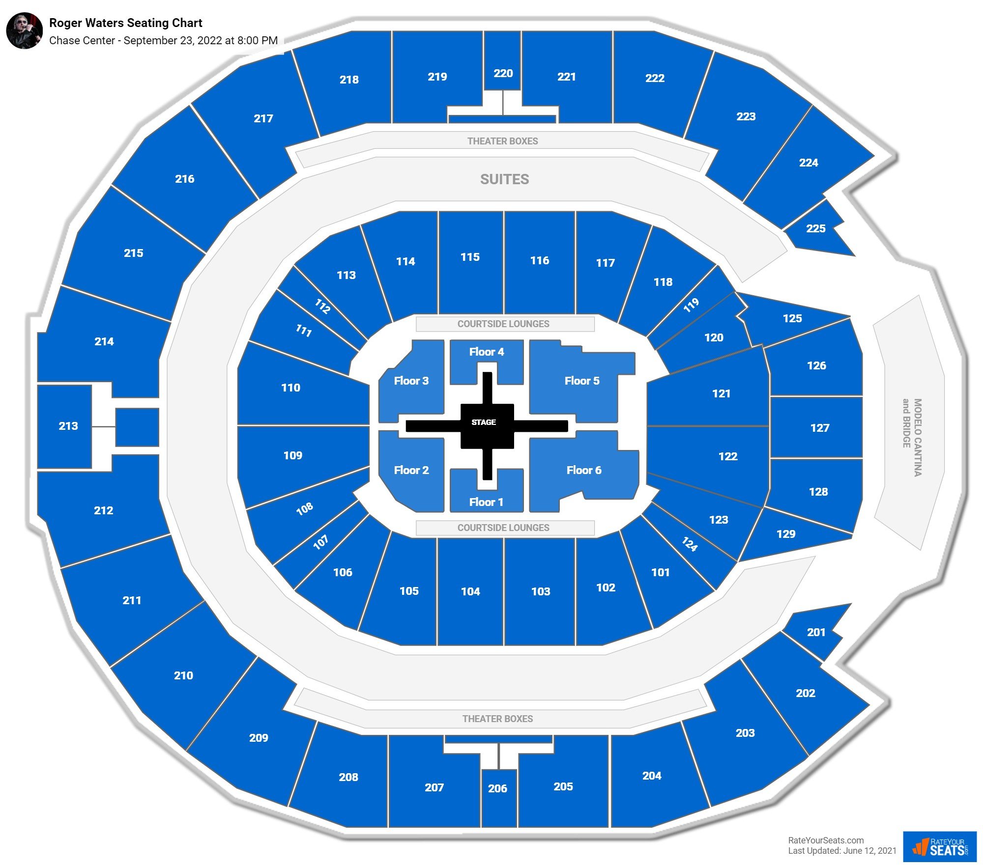 Chase Center Seating Charts For Concerts RateYourSeats Com   Roger Waters Chase Center Seating Chart September 23 2022 3413729 