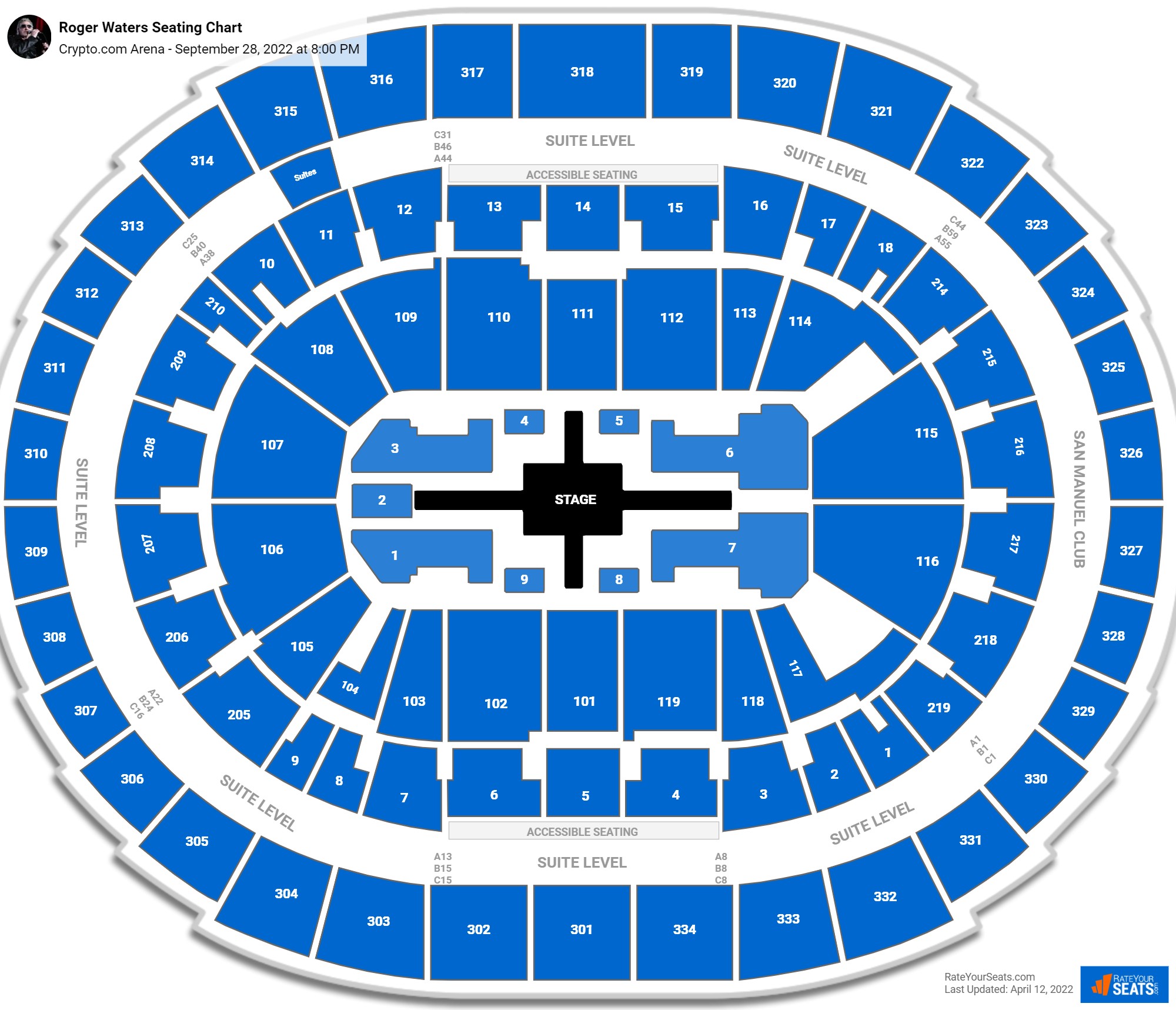 Arena Concert Seating Chart