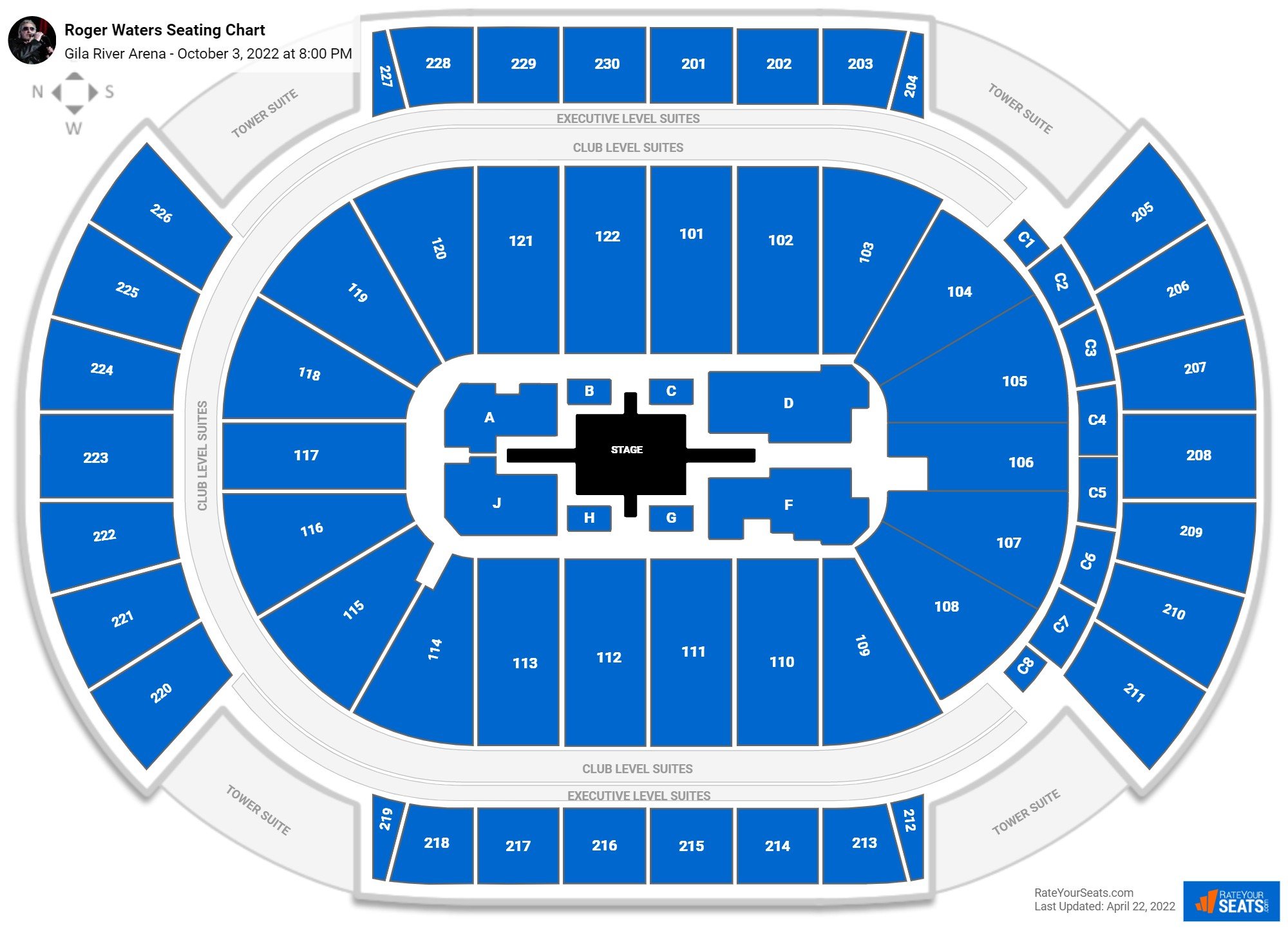 Gila River Arena Seating Chart