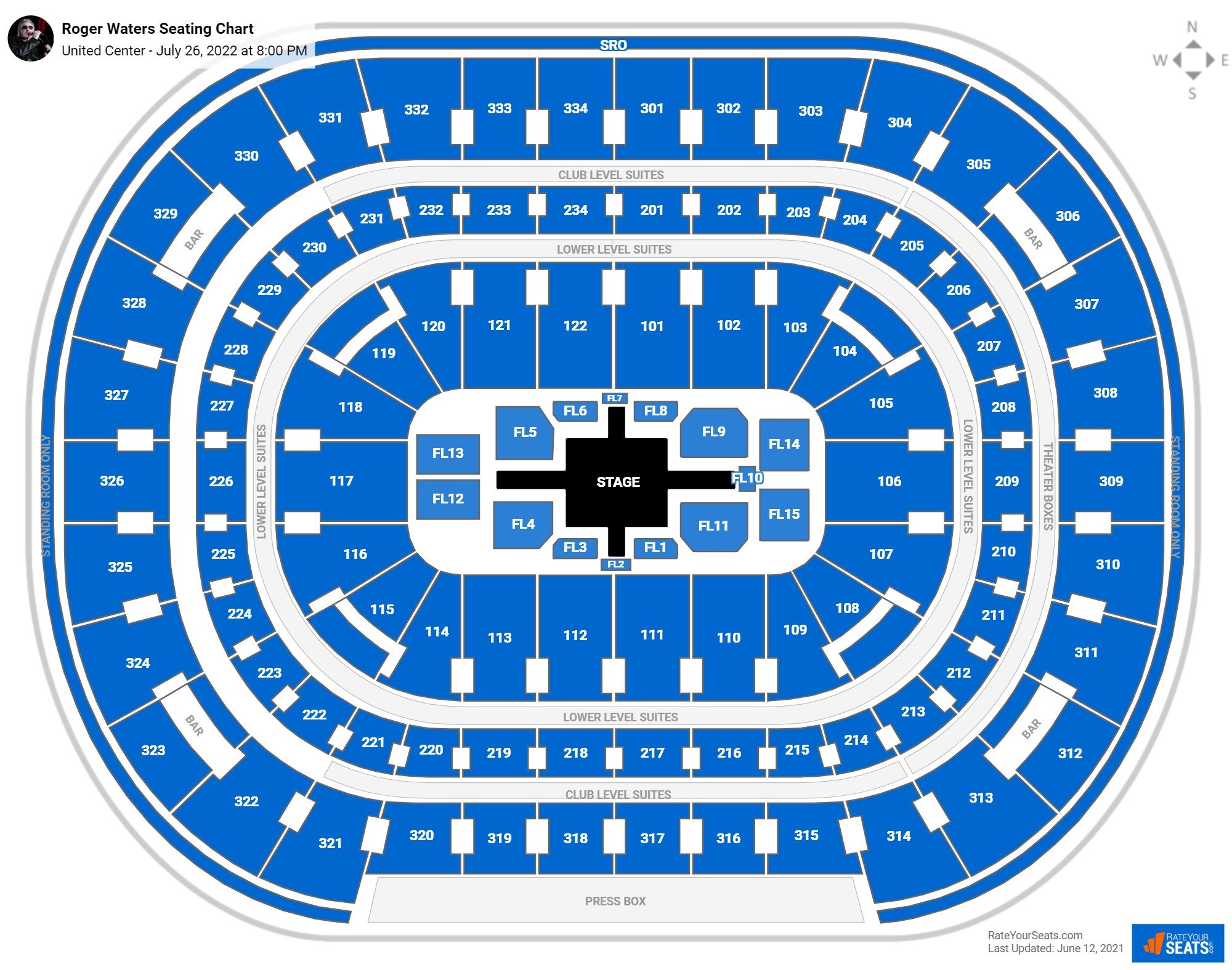 United Center Concert Seating Chart