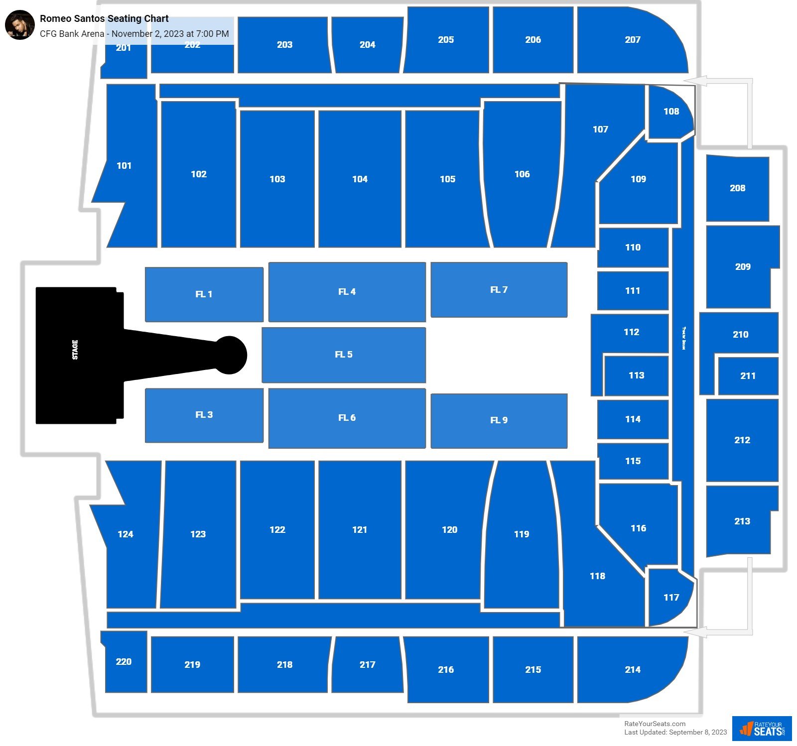 CFG Bank Arena Seating Chart - RateYourSeats.com