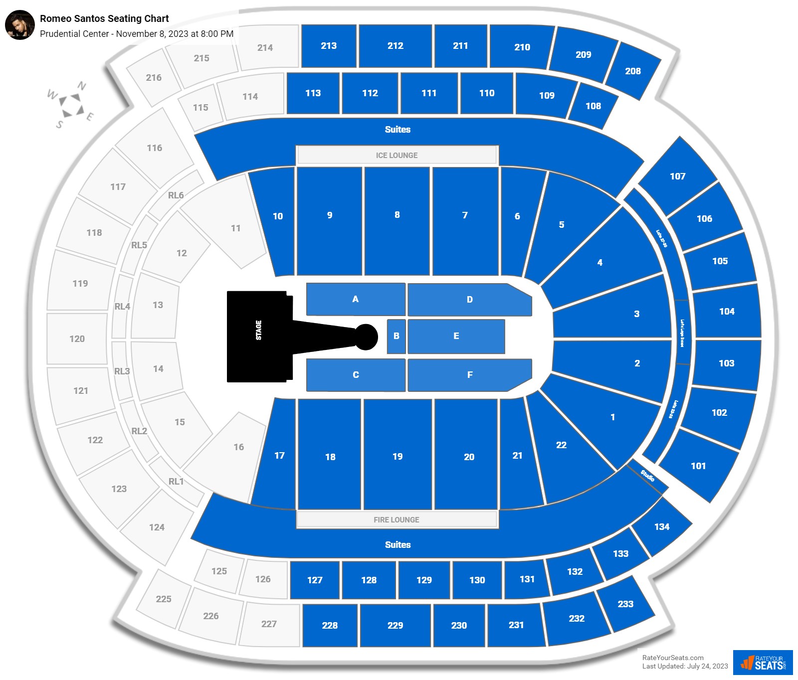 Prudential Center Concert Seating Chart - RateYourSeats.com