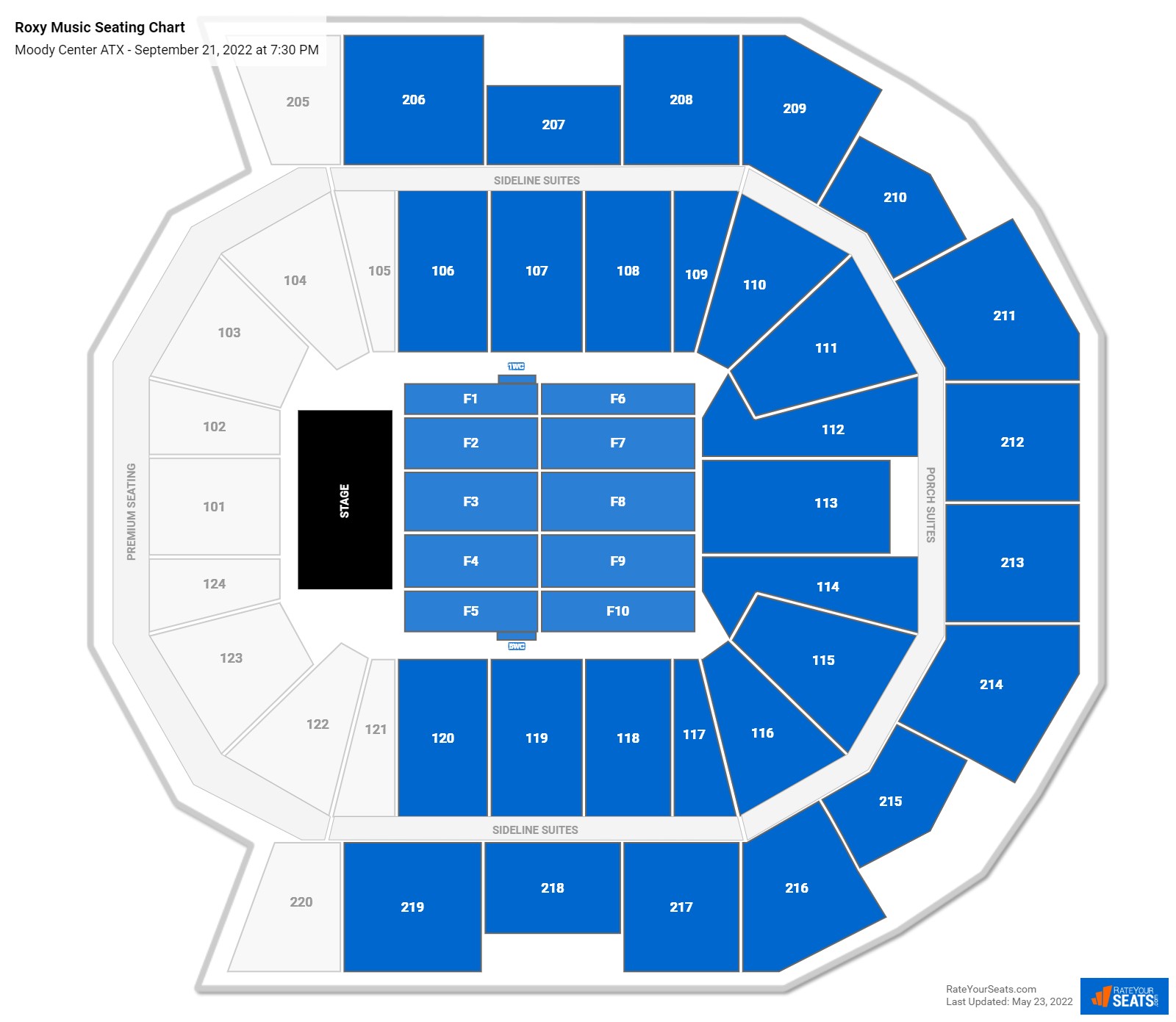 Moody Center ATX Seating Chart