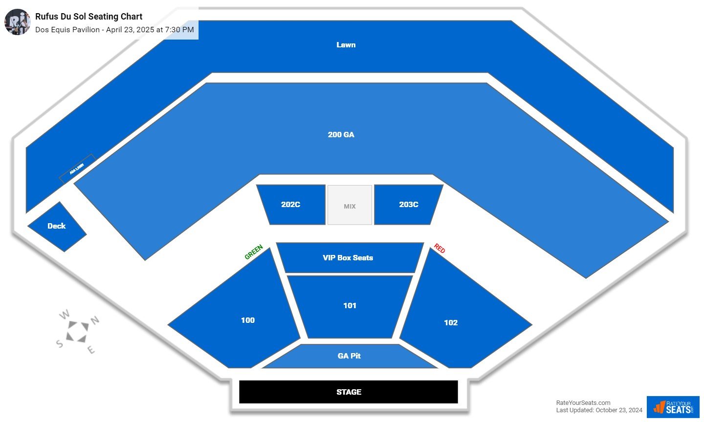 Dos Equis Pavilion Seating Chart