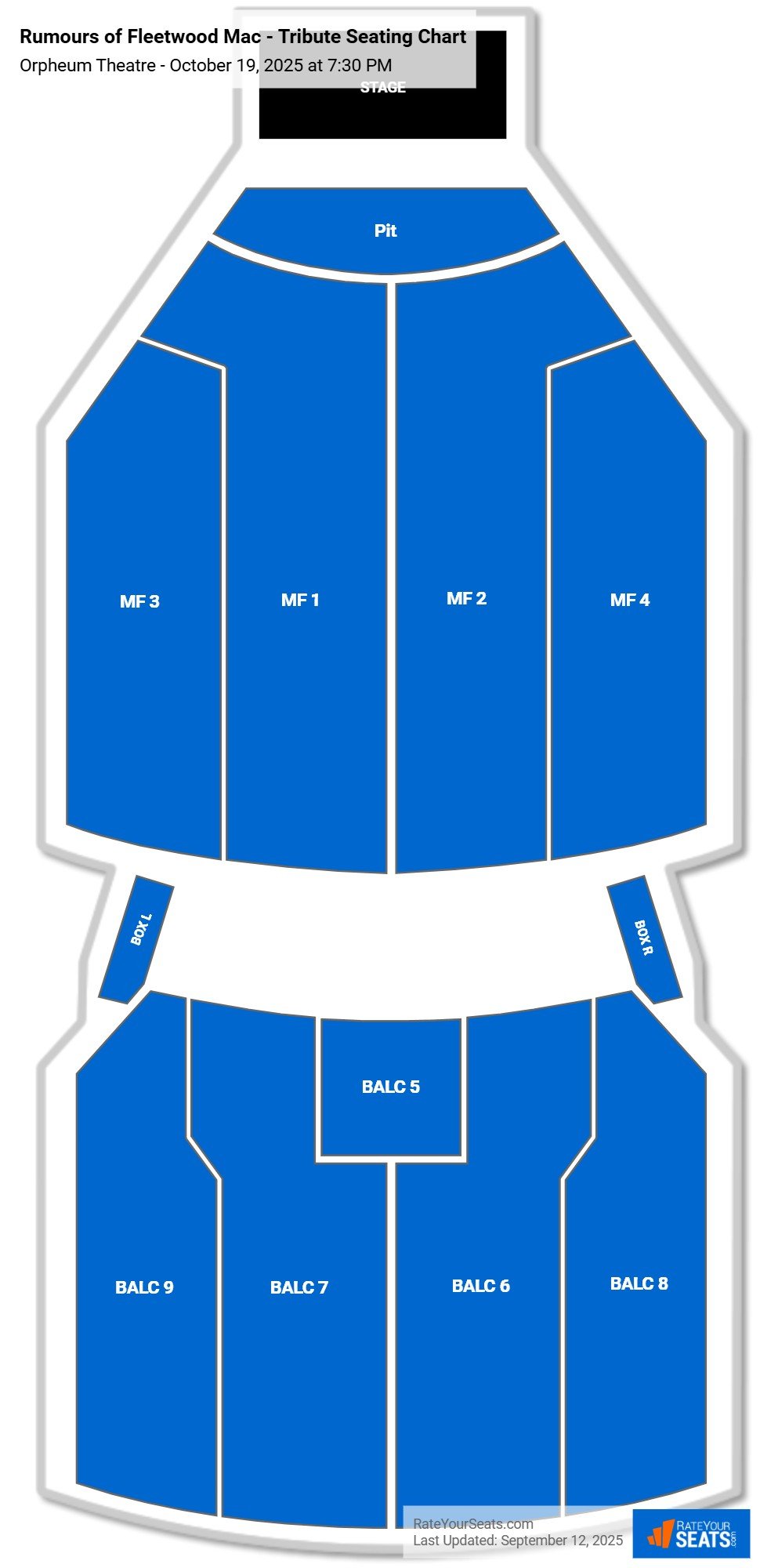 Rumours of Fleetwood Mac - Tribute seating chart Orpheum Theatre (Minneapolis)