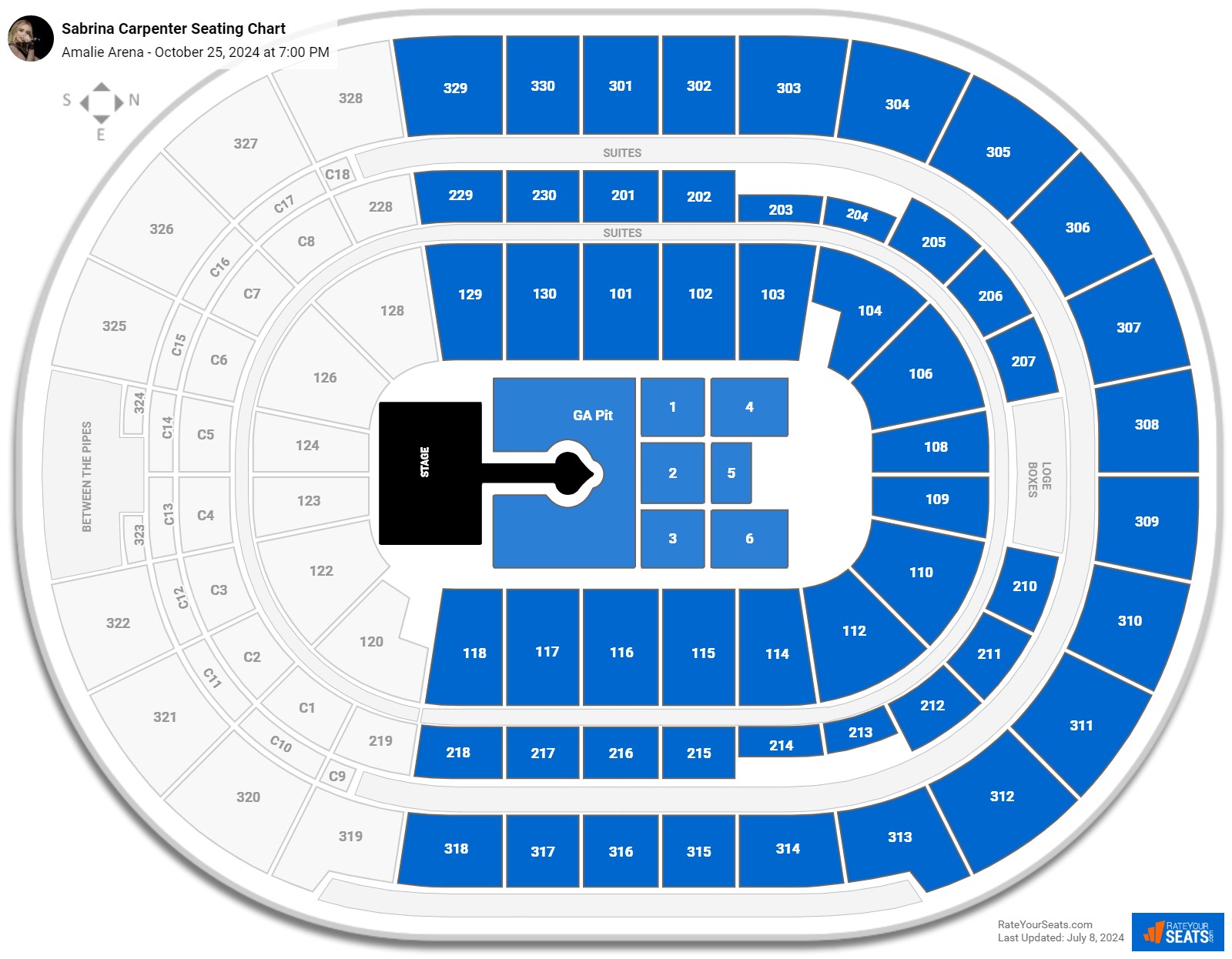 Amalie Arena Concert Seating Chart