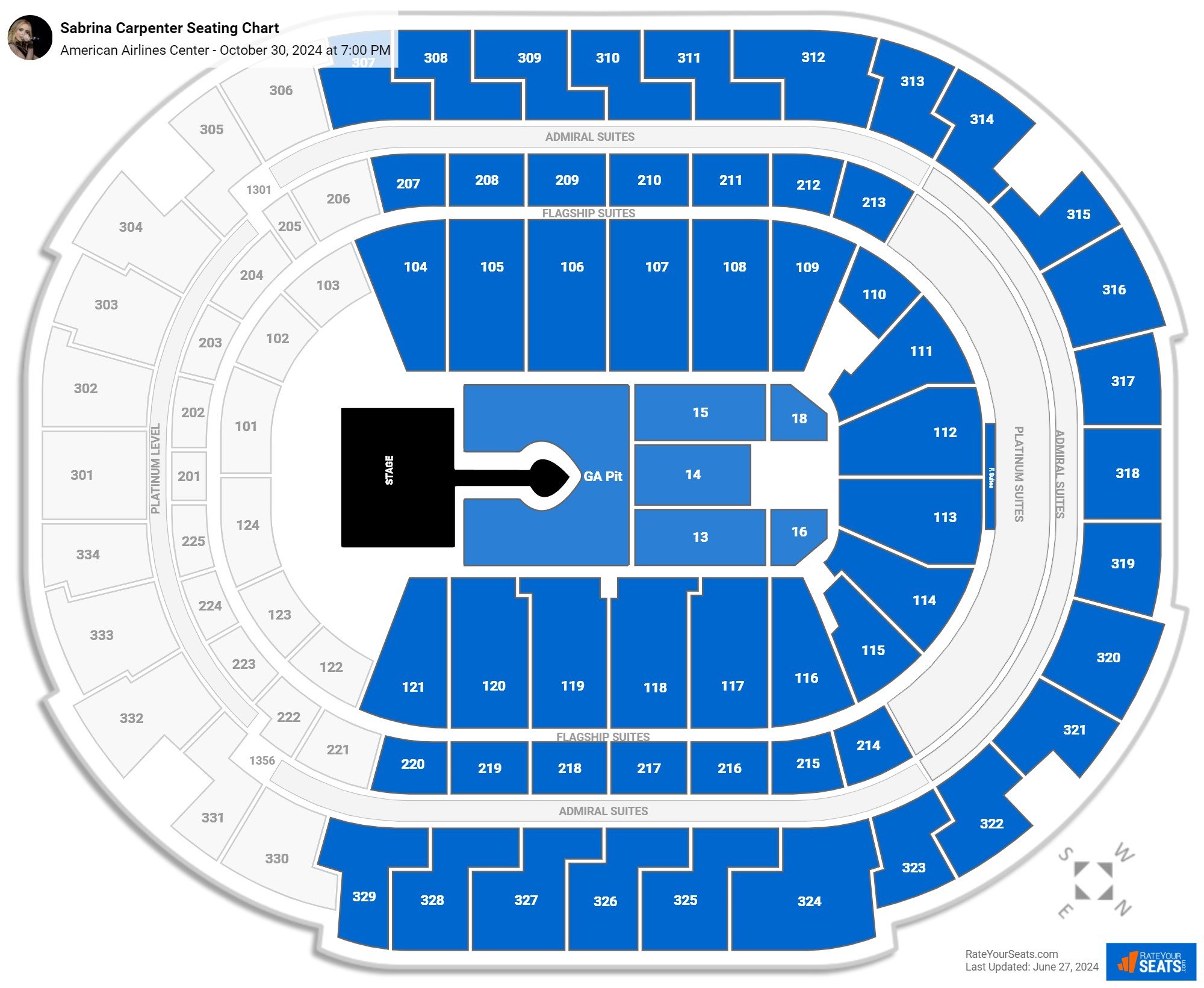 American Airlines Center Concert Seating Chart - RateYourSeats.com