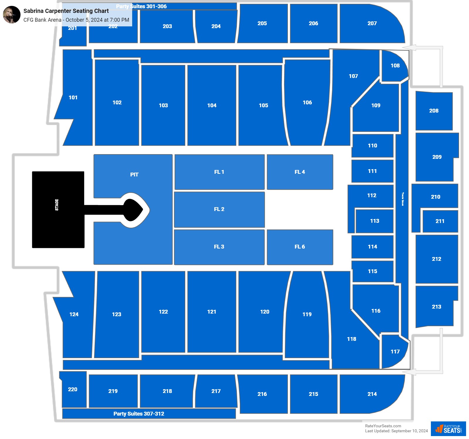 CFG Bank Arena Seating Chart - RateYourSeats.com