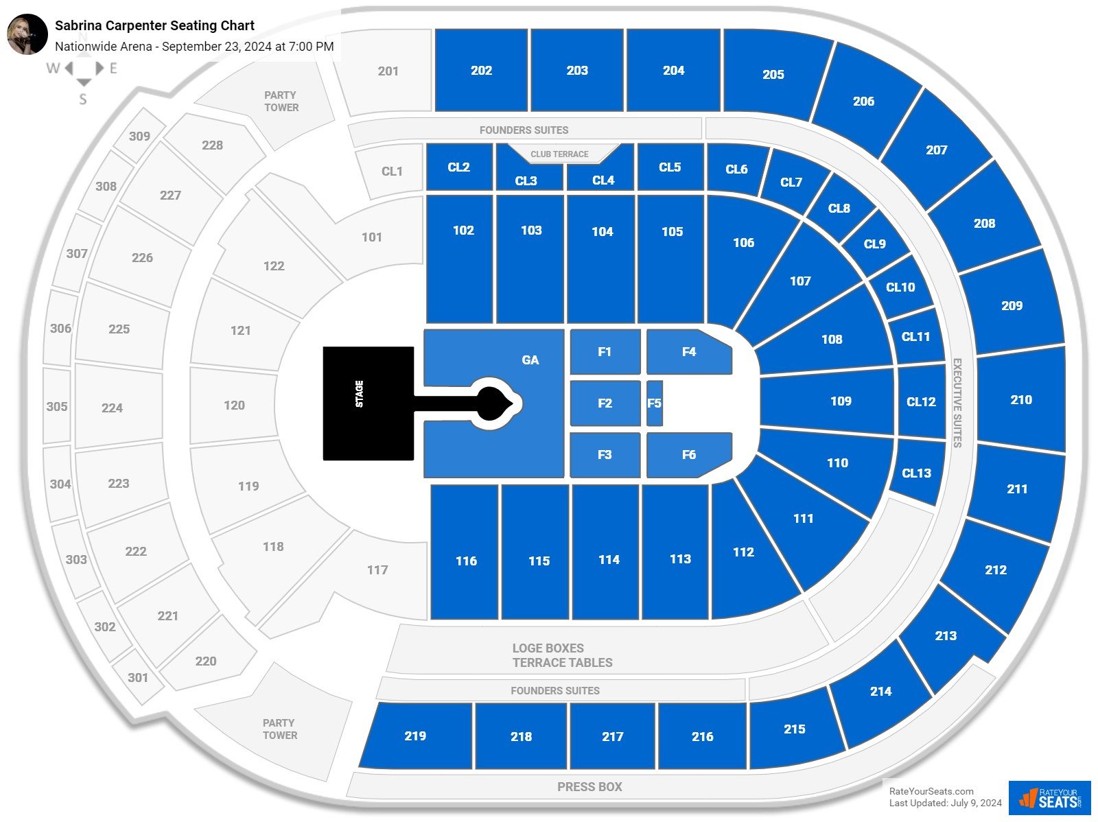 Nationwide Arena Concert Seating Chart - RateYourSeats.com