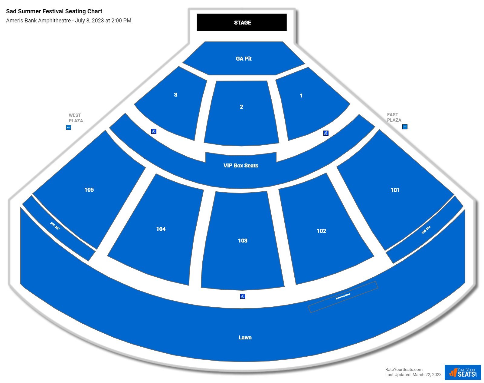 Ameris Bank Amphitheatre Seating Chart - RateYourSeats.com