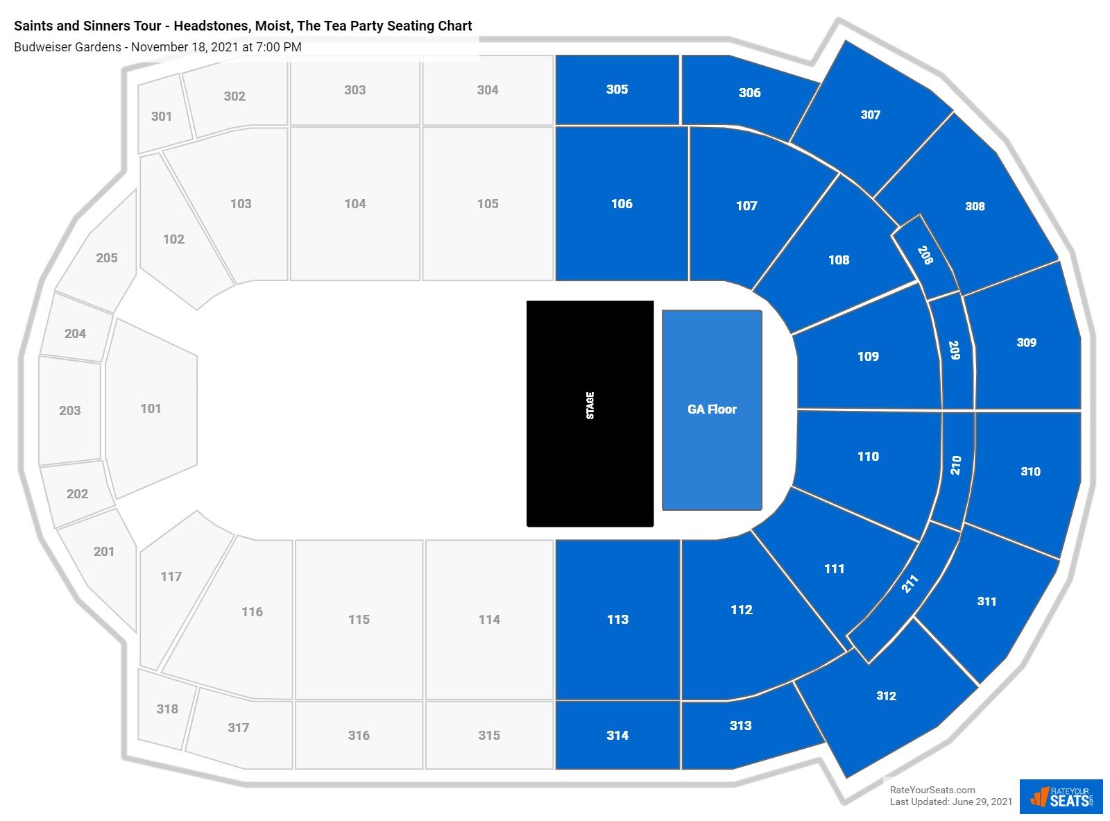 Budweiser Gardens Seating Chart - RateYourSeats.com