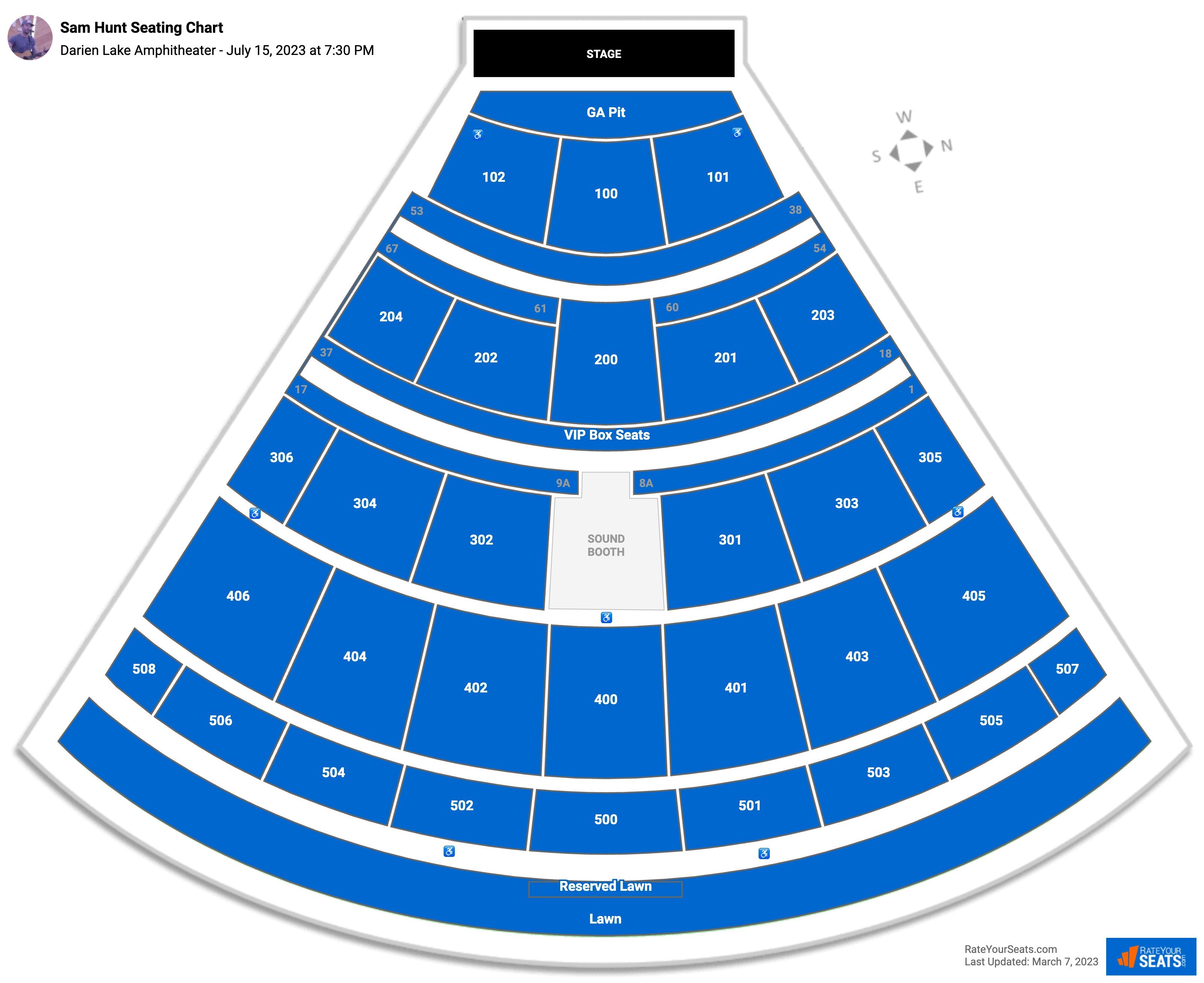 Darien Lake Amphitheater Seating Chart