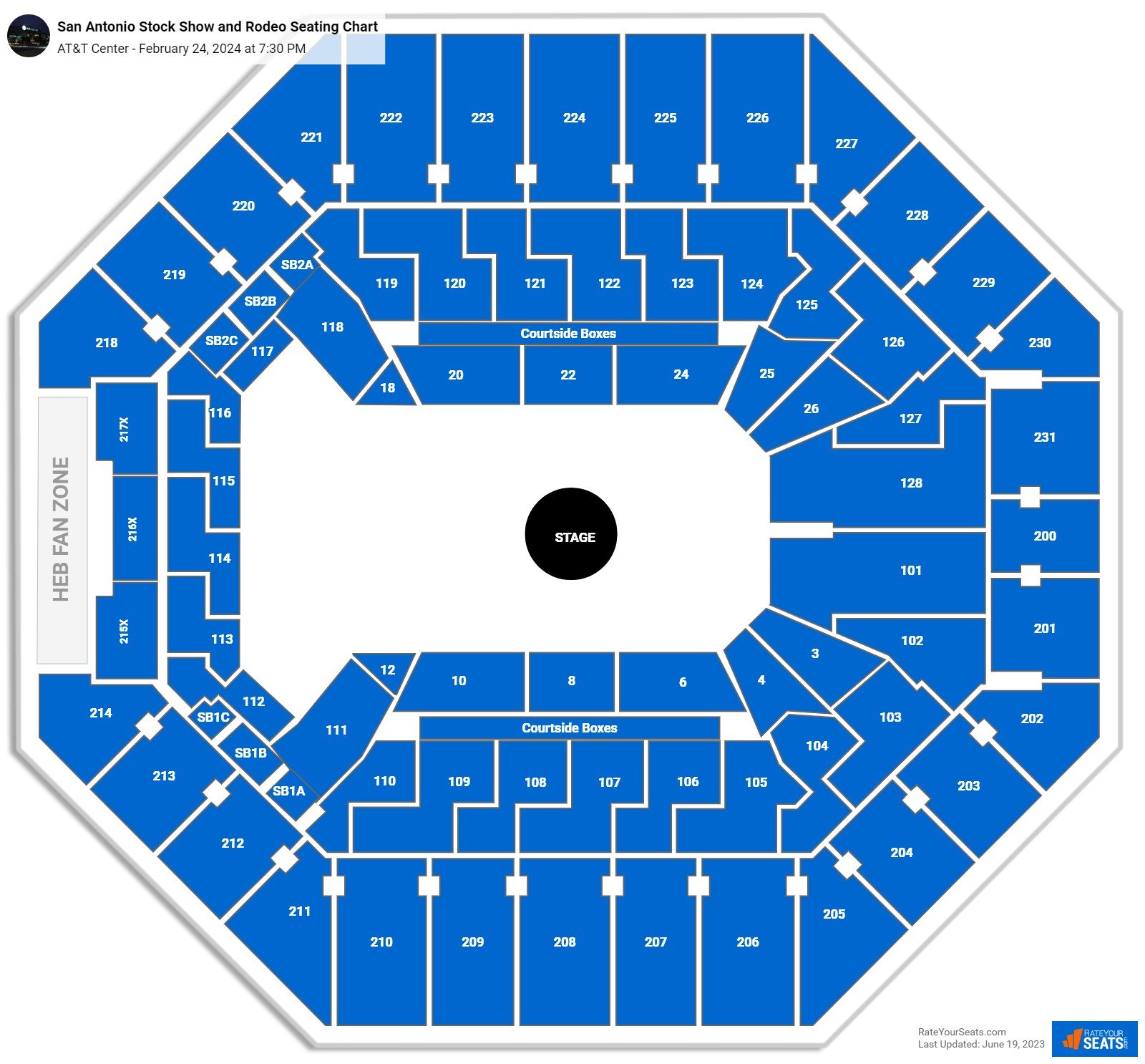 AT&T Center Concert Seating Chart - RateYourSeats.com