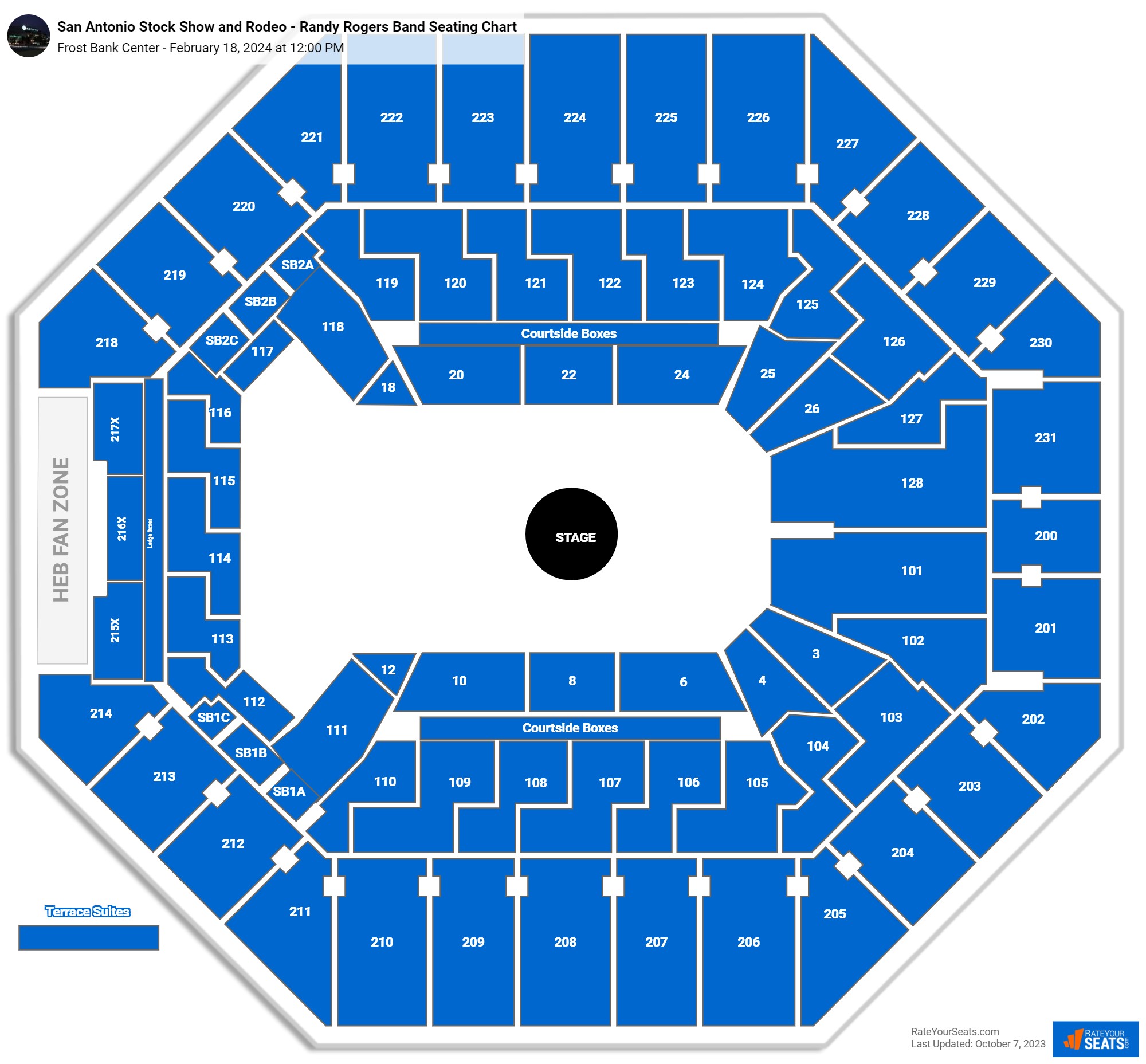 Frost Bank Center Concert Seating Chart