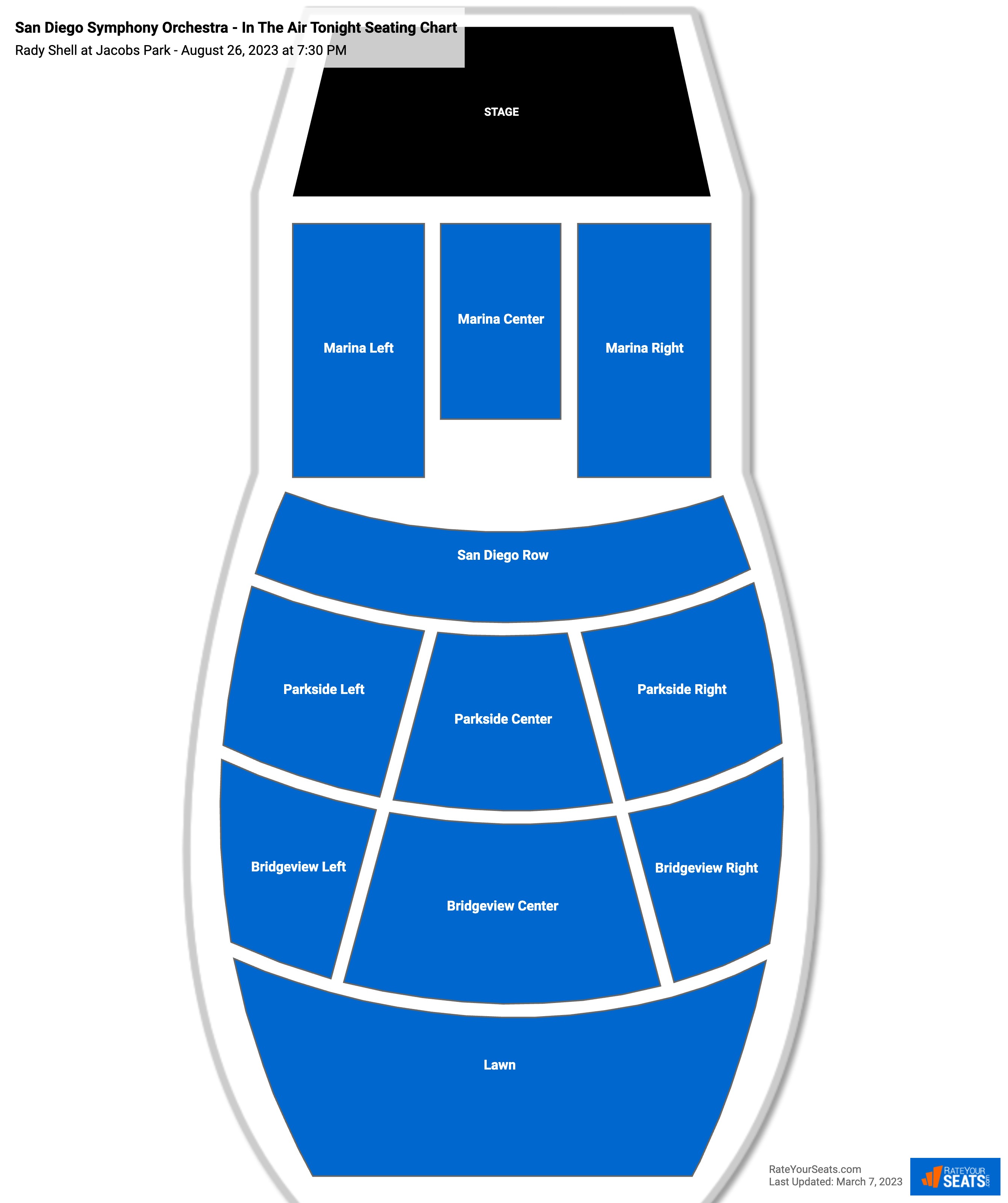 Rady Shell at Jacobs Park Seating Chart - RateYourSeats.com