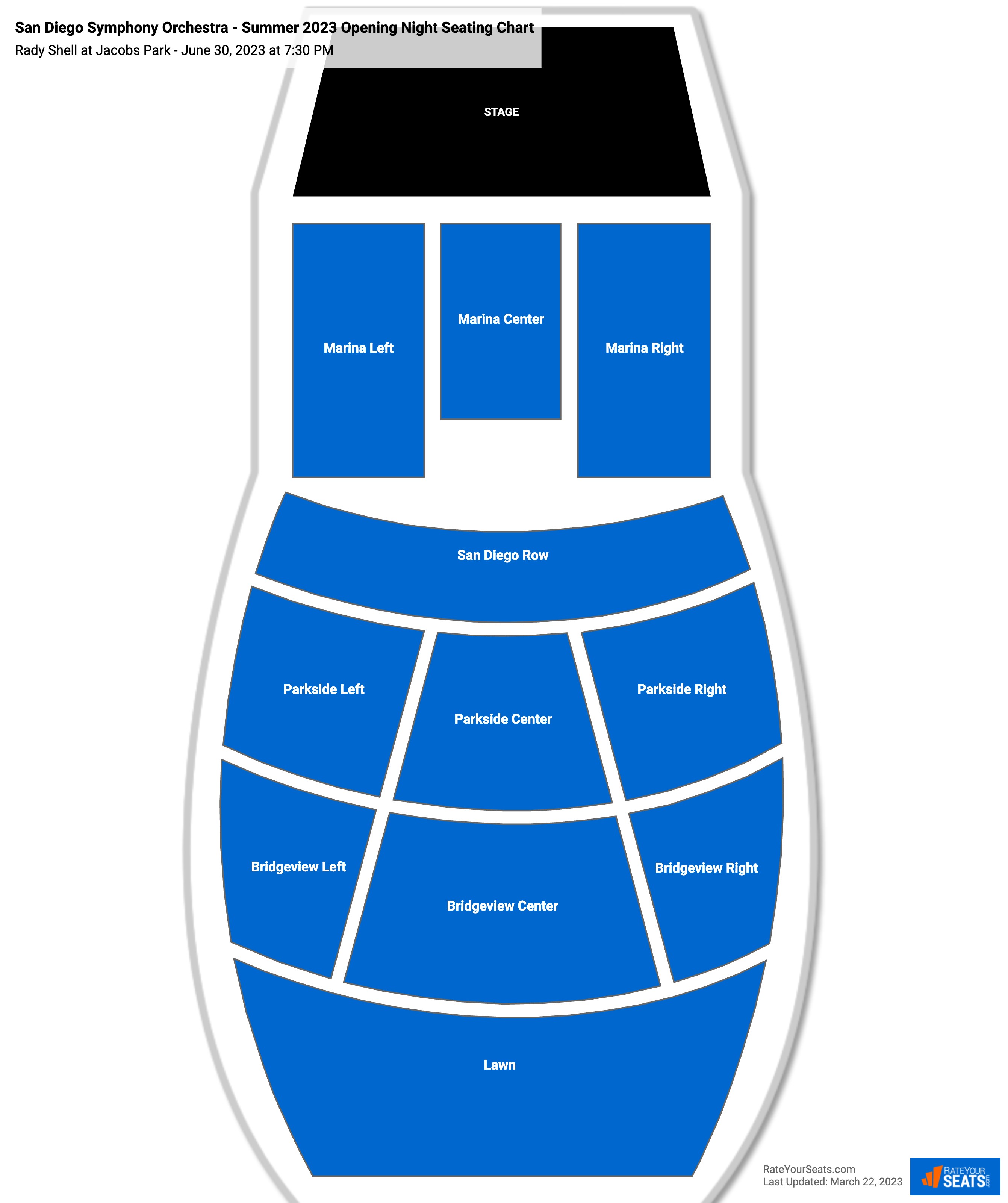 Rady Shell At Jacobs Park Seating Chart