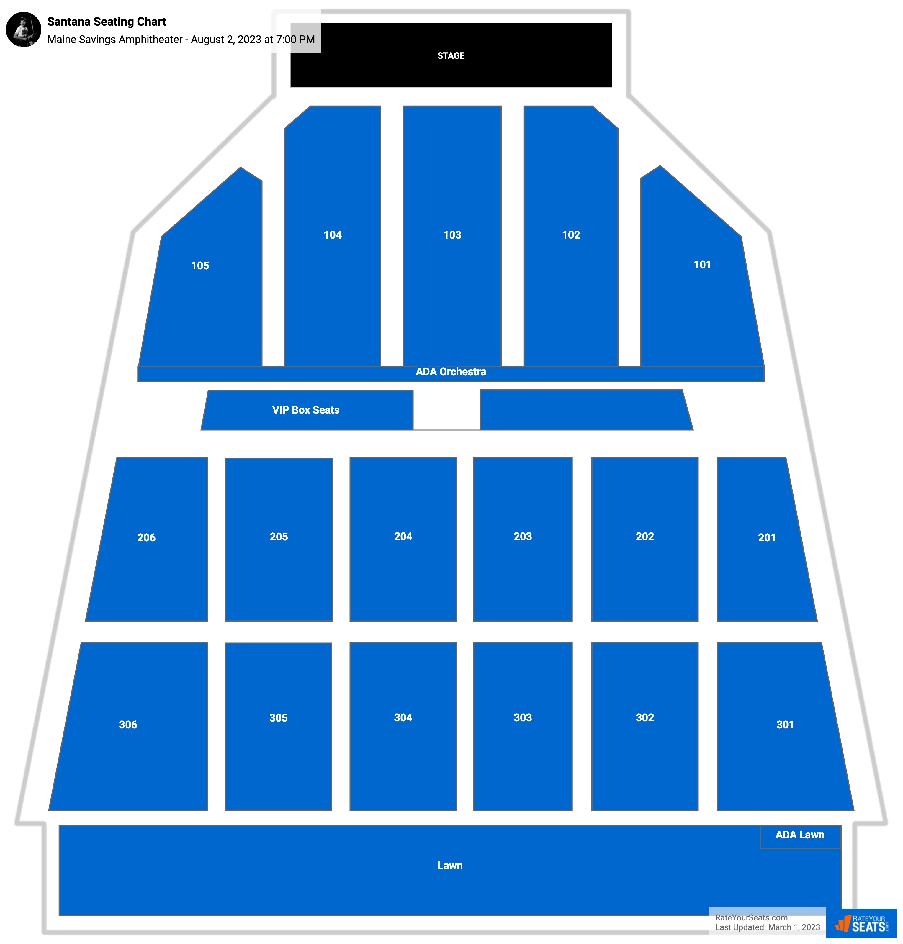 Maine Savings Amphitheater Seating Chart