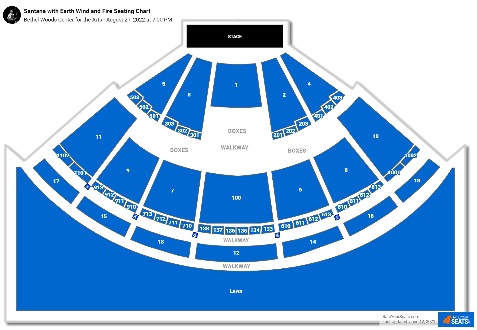 Bethel Woods Center for the Arts Seating Chart