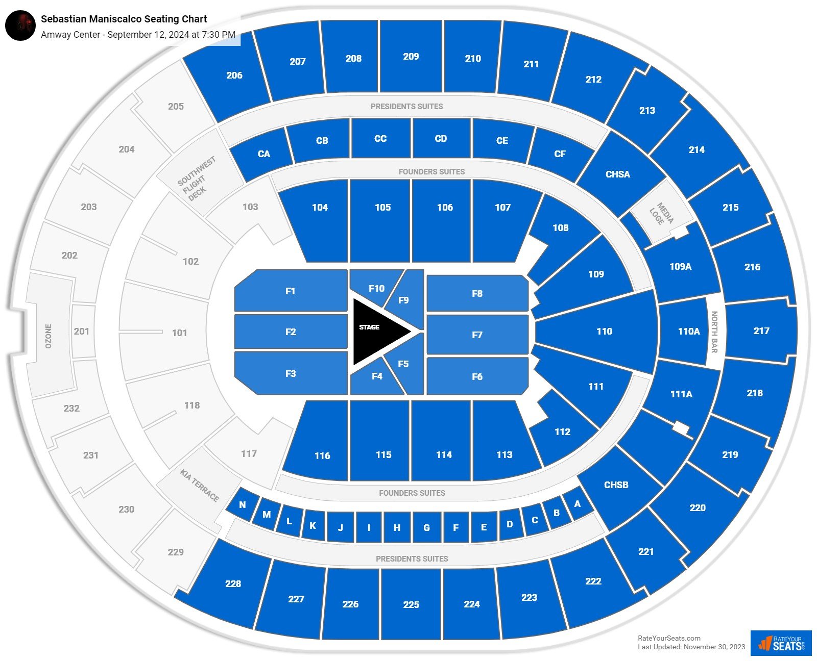 Kia Center Concert Seating Chart - RateYourSeats.com