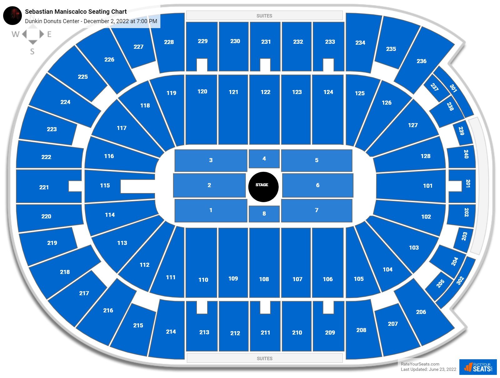 Dunkin Donuts Center Concert Seating Chart