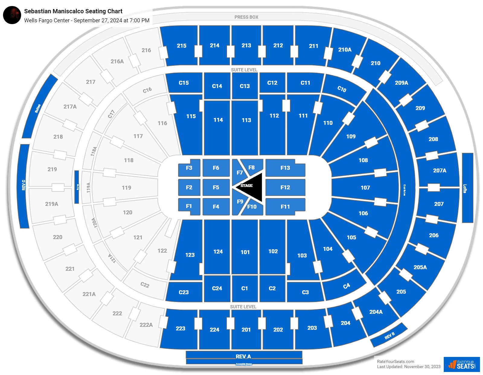 Wells Fargo Center Concert Seating Chart - RateYourSeats.com