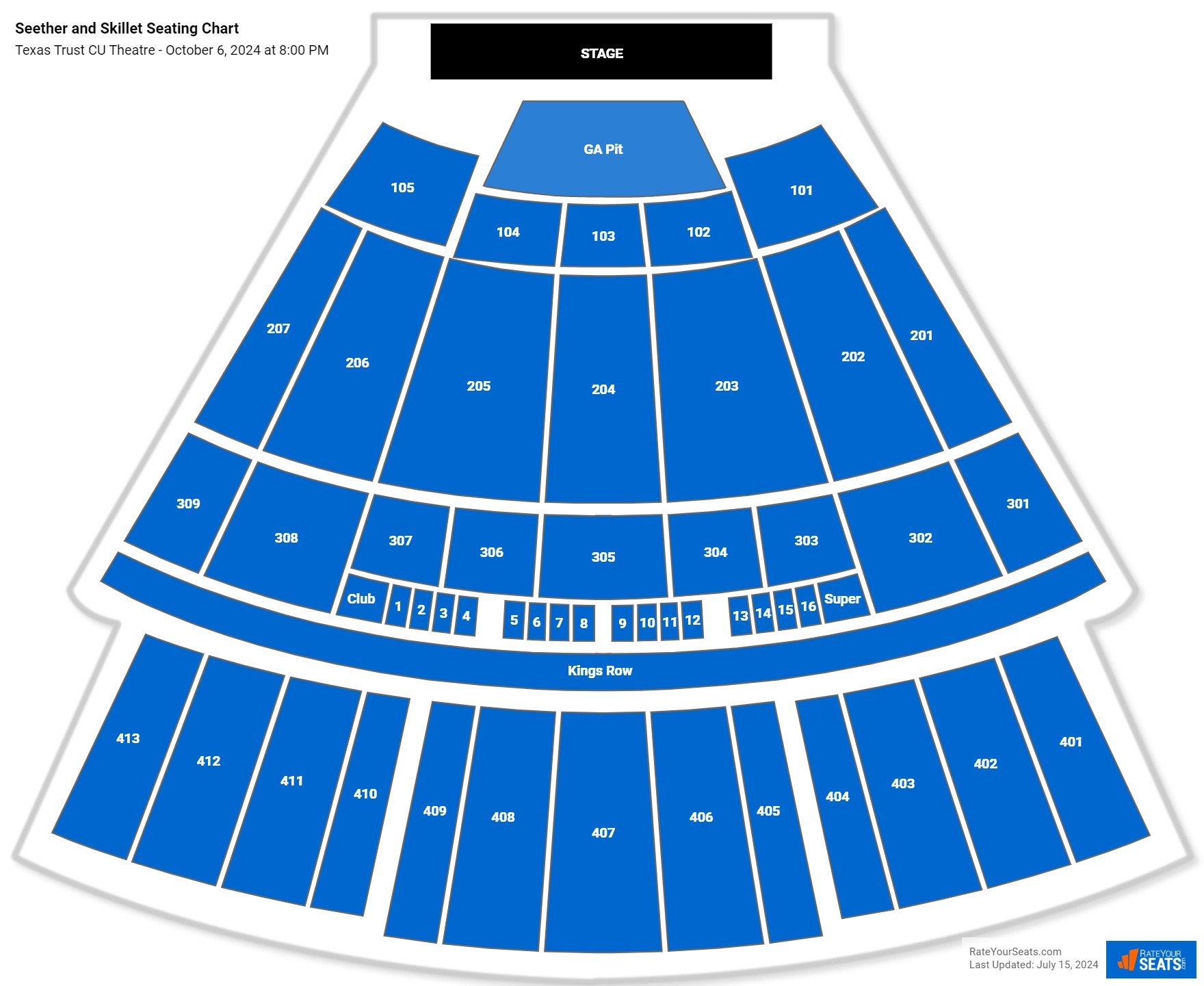 Texas Trust CU Theatre Seating Chart - RateYourSeats.com