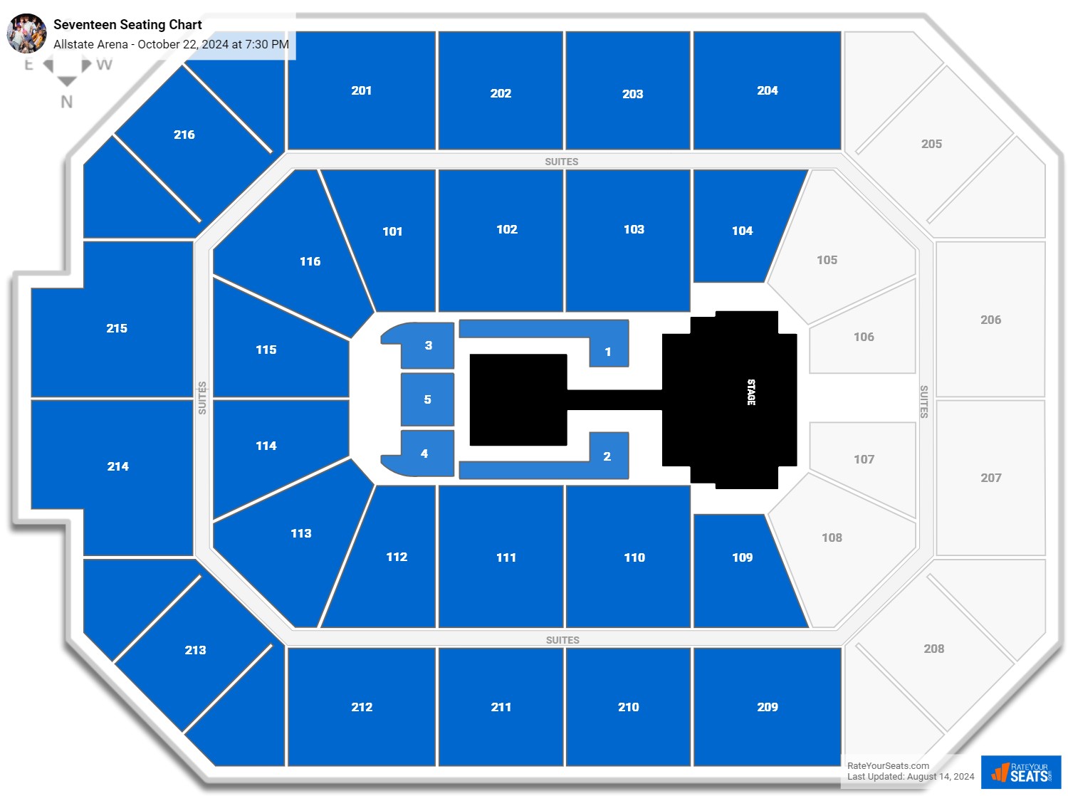 Allstate Arena Concert Seating Chart - RateYourSeats.com