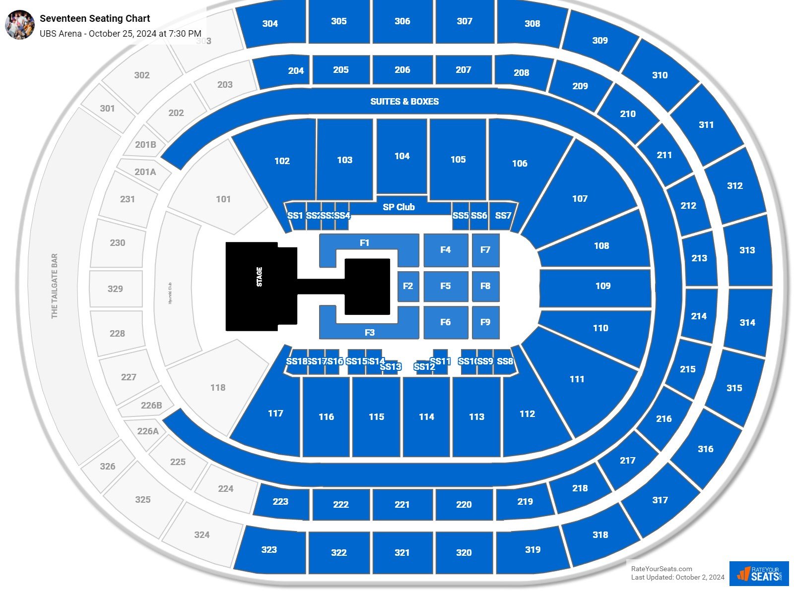 UBS Arena Concert Seating Chart - RateYourSeats.com