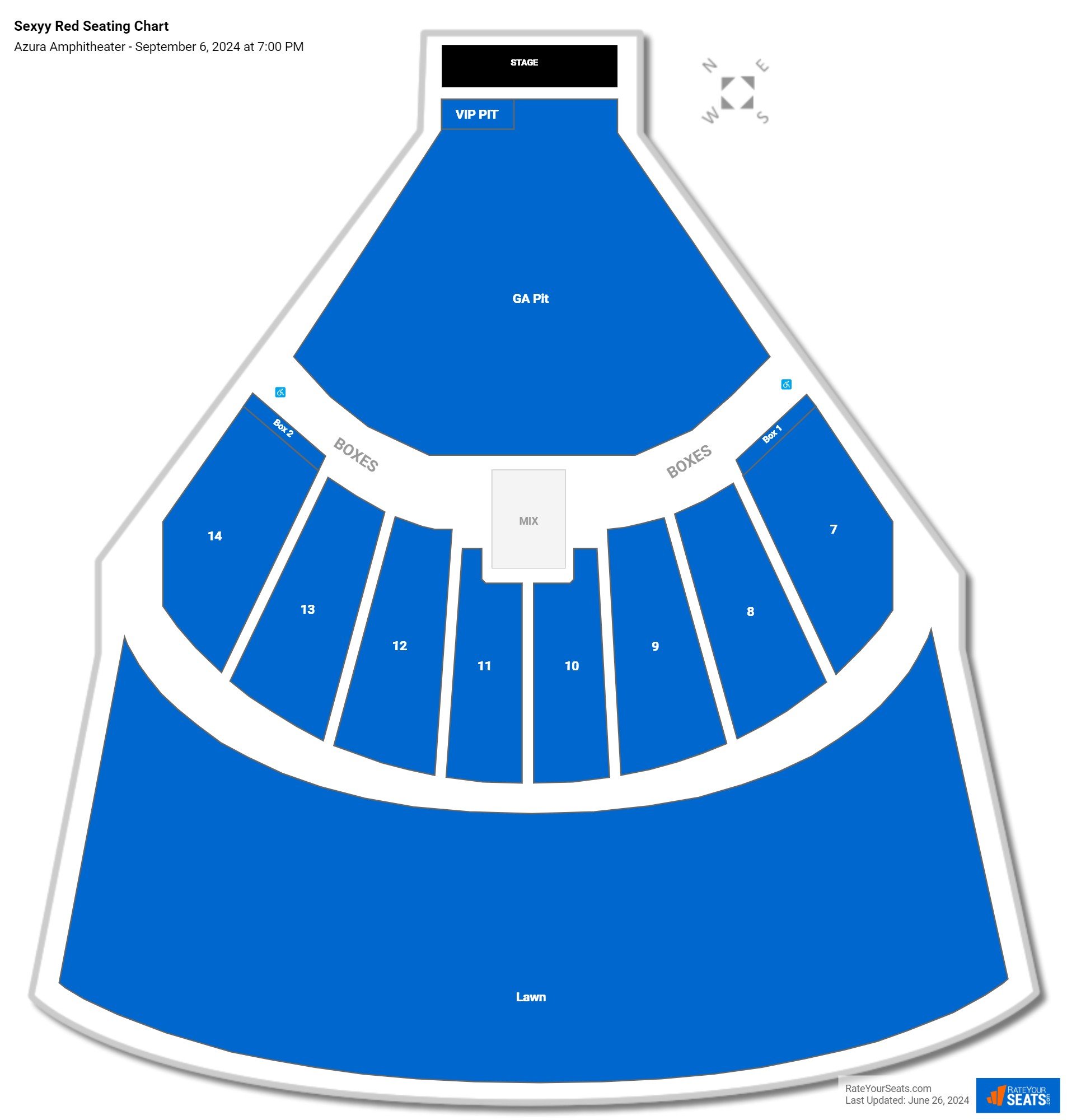 Azura Amphitheater Seating Chart - RateYourSeats.com