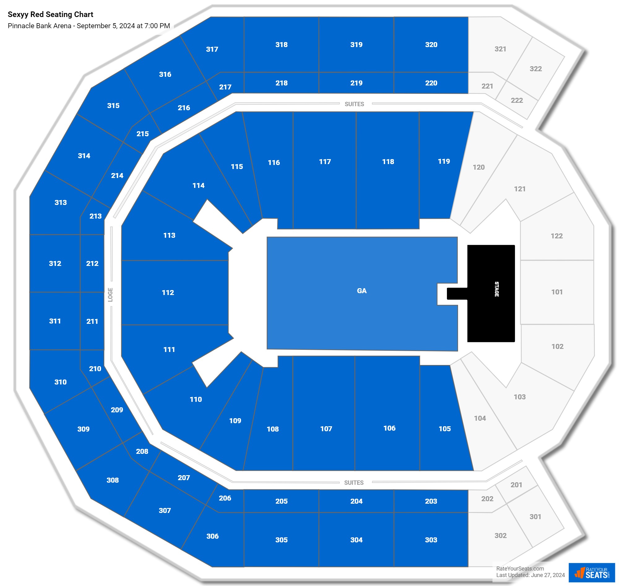 Pinnacle Bank Arena Concert Seating Chart - RateYourSeats.com