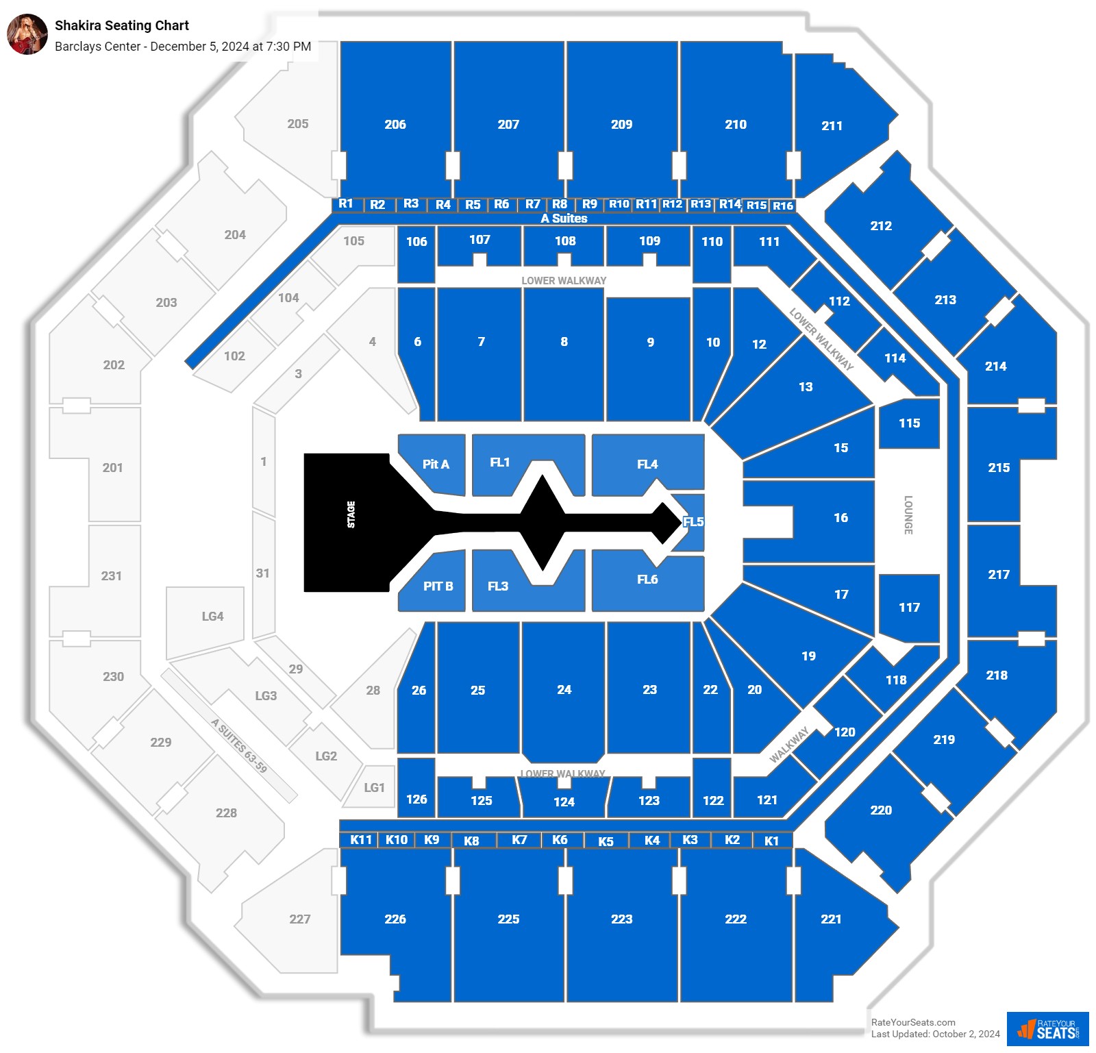 Barclays Center Concert Seating Chart