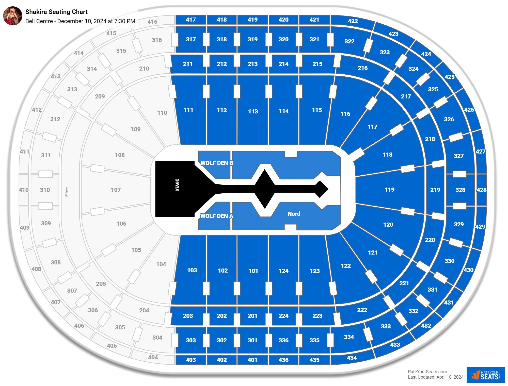 Bell Centre Concert Seating Chart - RateYourSeats.com