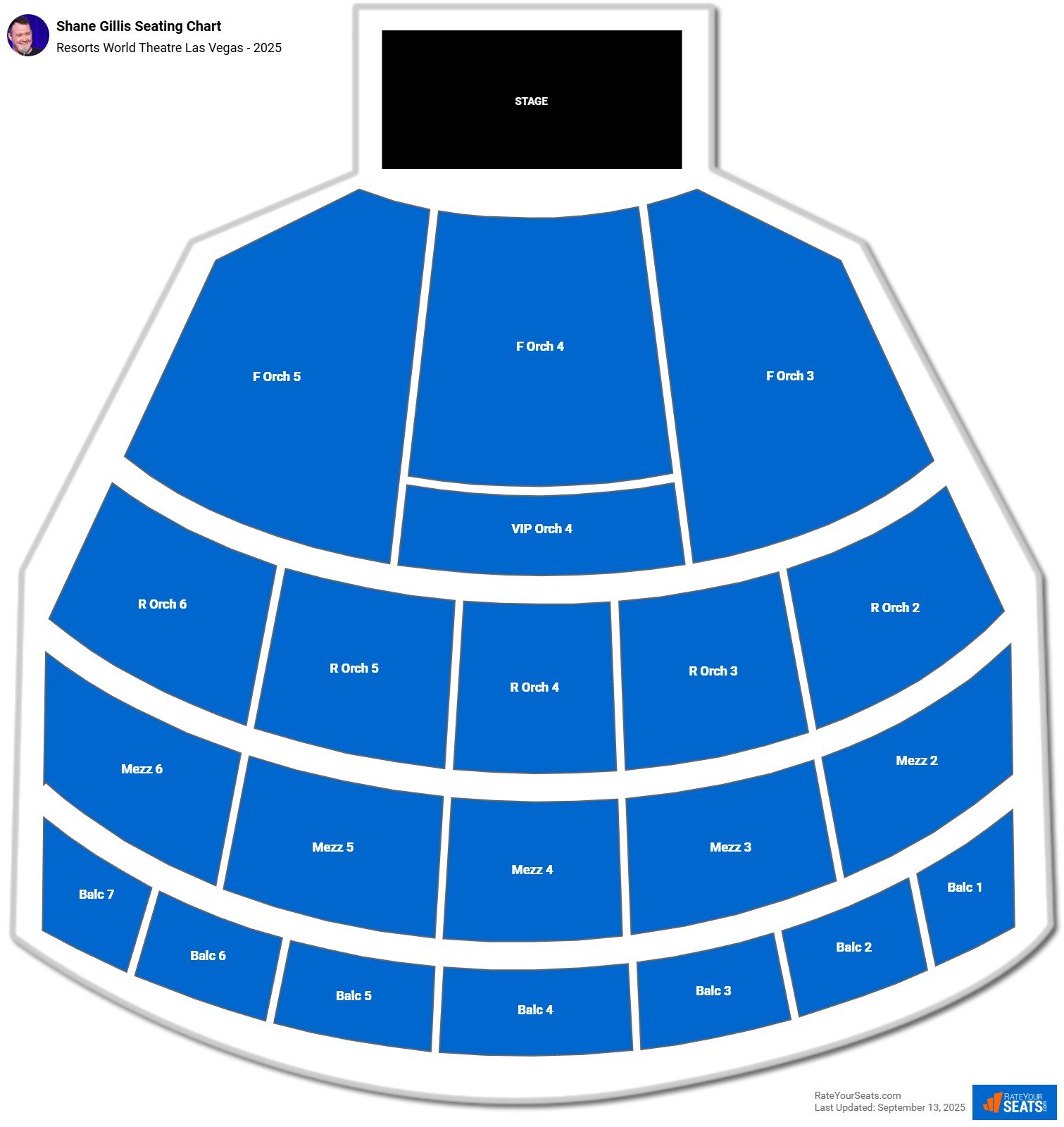 Shane Gillis seating chart Resorts World Theatre Las Vegas