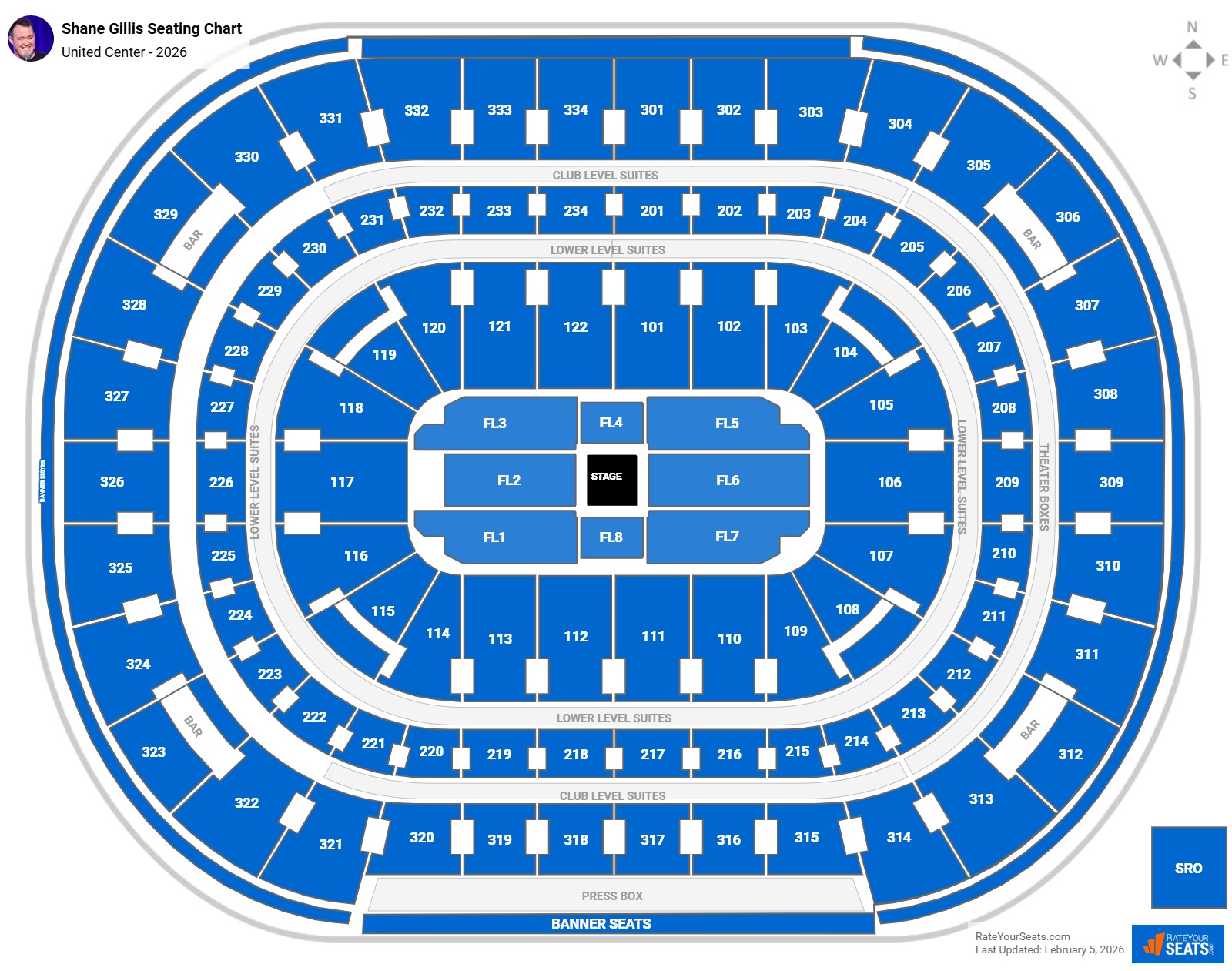 Shane Gillis seating chart United Center