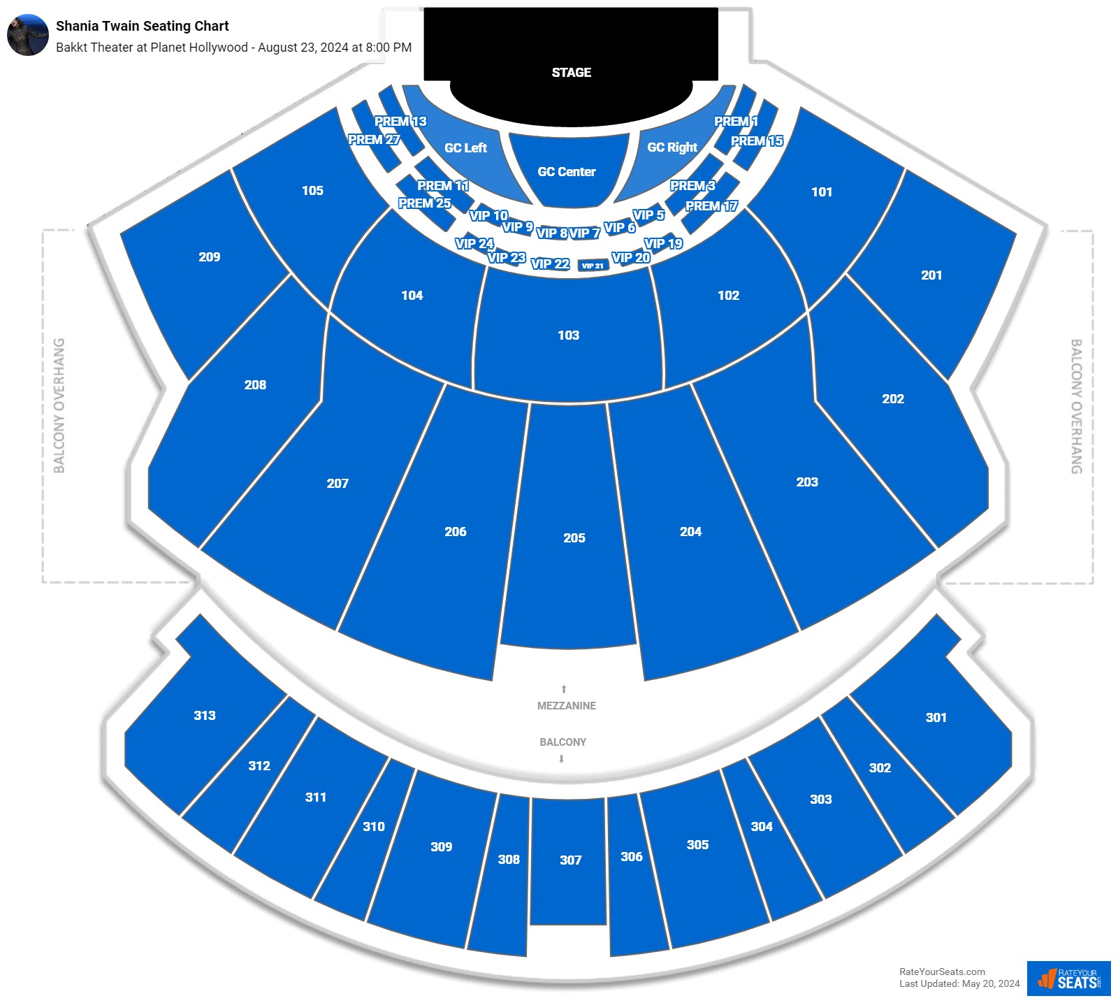 Bakkt Theater at Hollywood Seating Chart