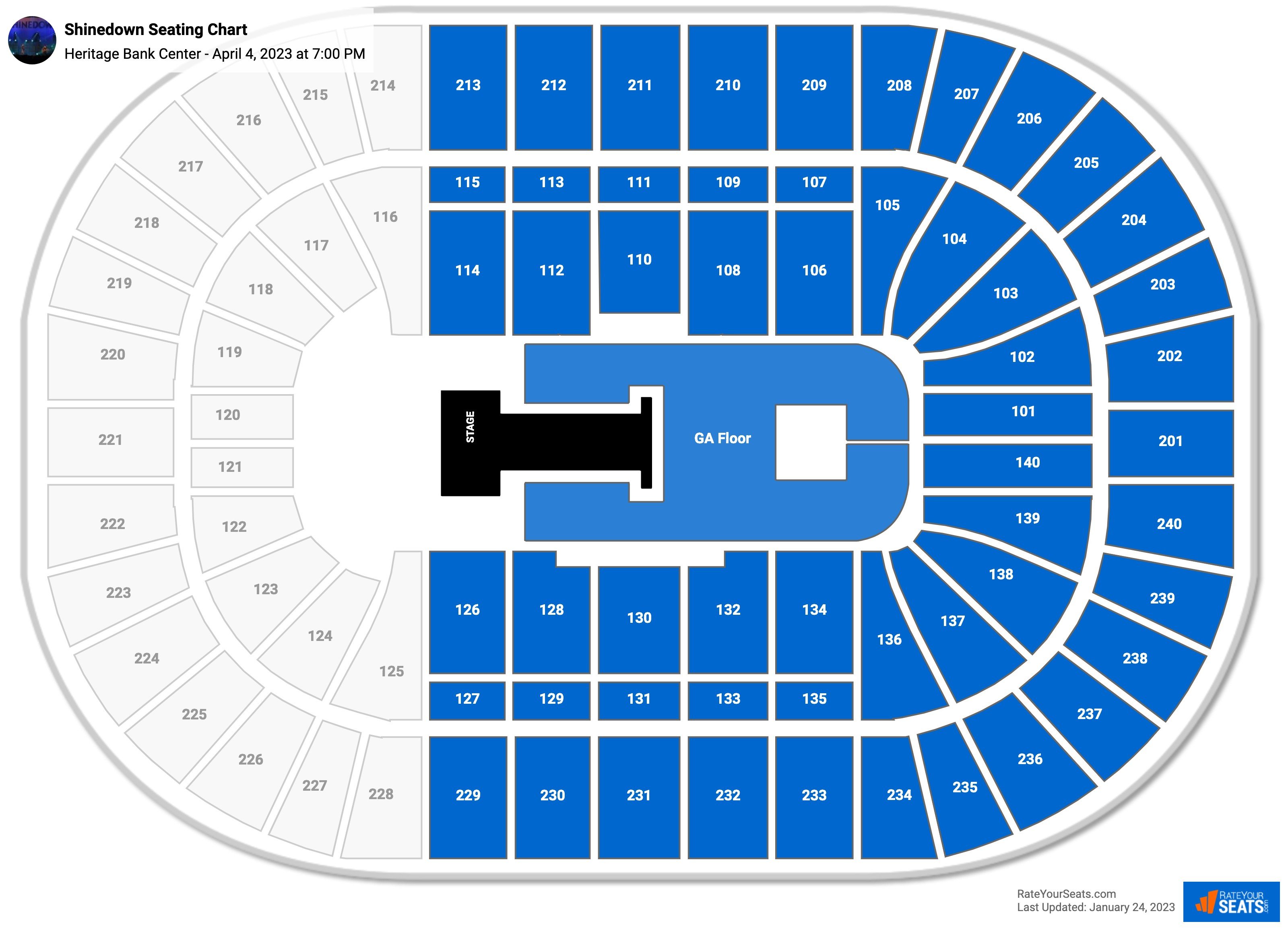 Heritage Bank Center Seating Chart - RateYourSeats.com