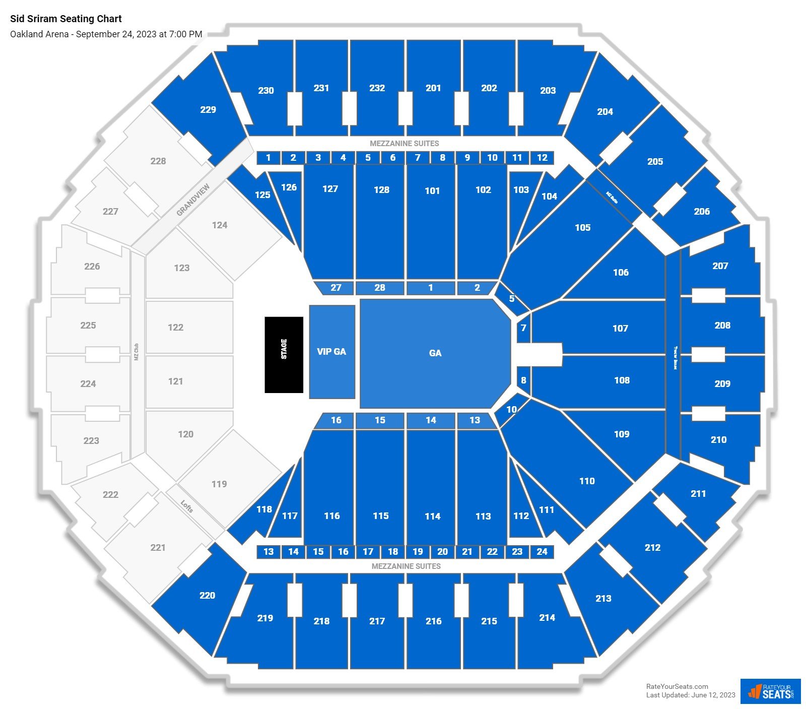 Oakland Arena Seating Chart - RateYourSeats.com