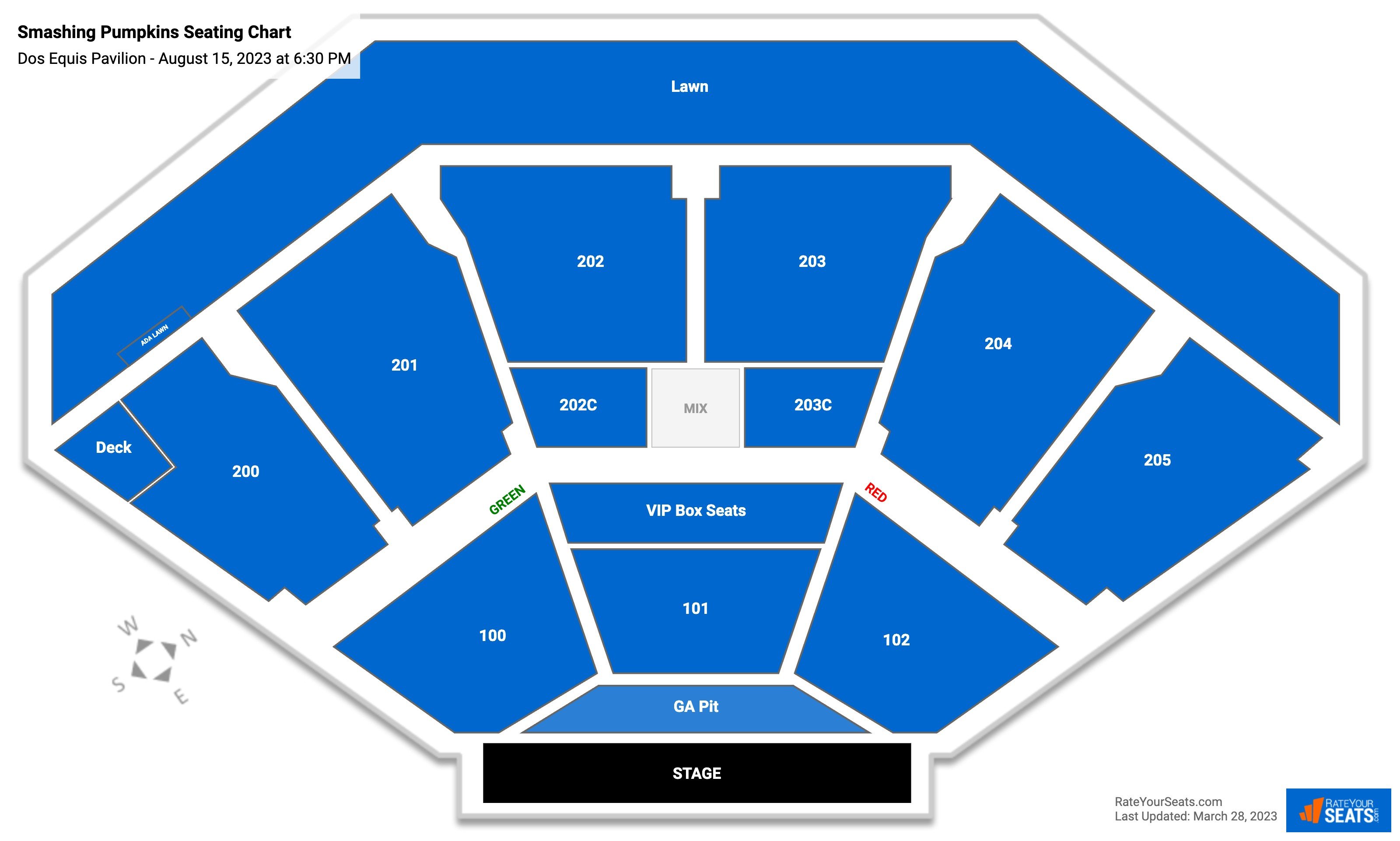 Dos Equis Pavilion Seating Chart