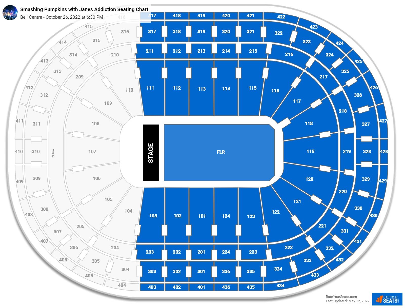 Bell Centre Concert Seating Chart - RateYourSeats.com