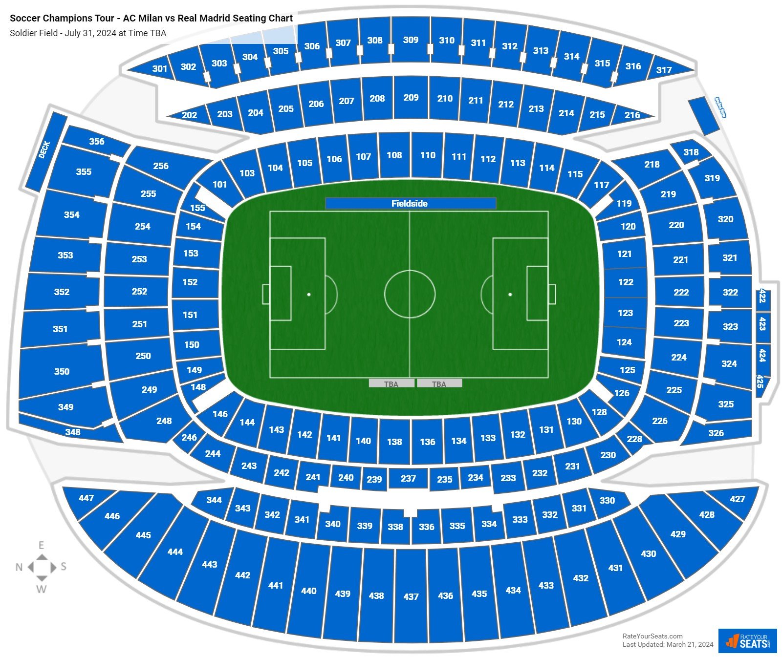 Soldier Field Concert Seating Chart - RateYourSeats.com