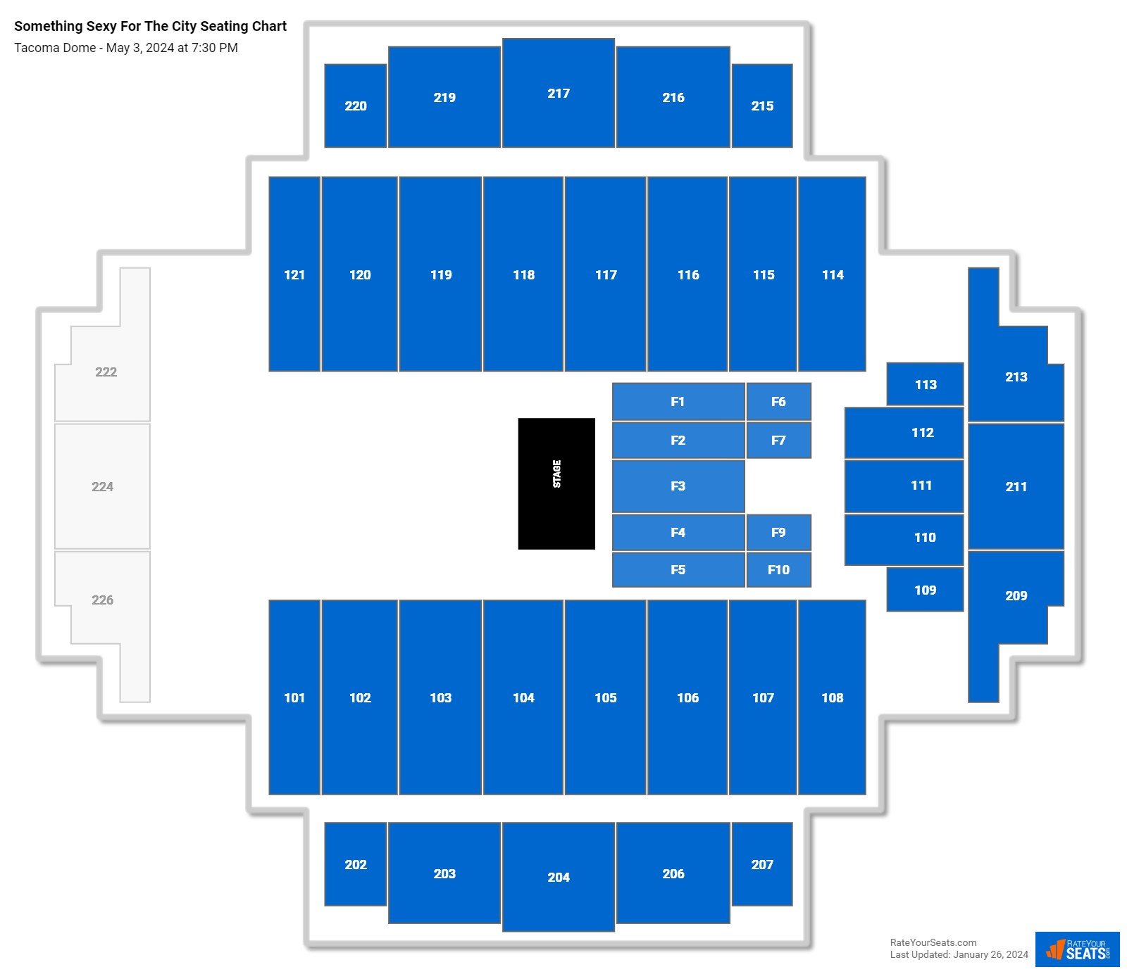 Tacoma Dome Seating Chart - RateYourSeats.com