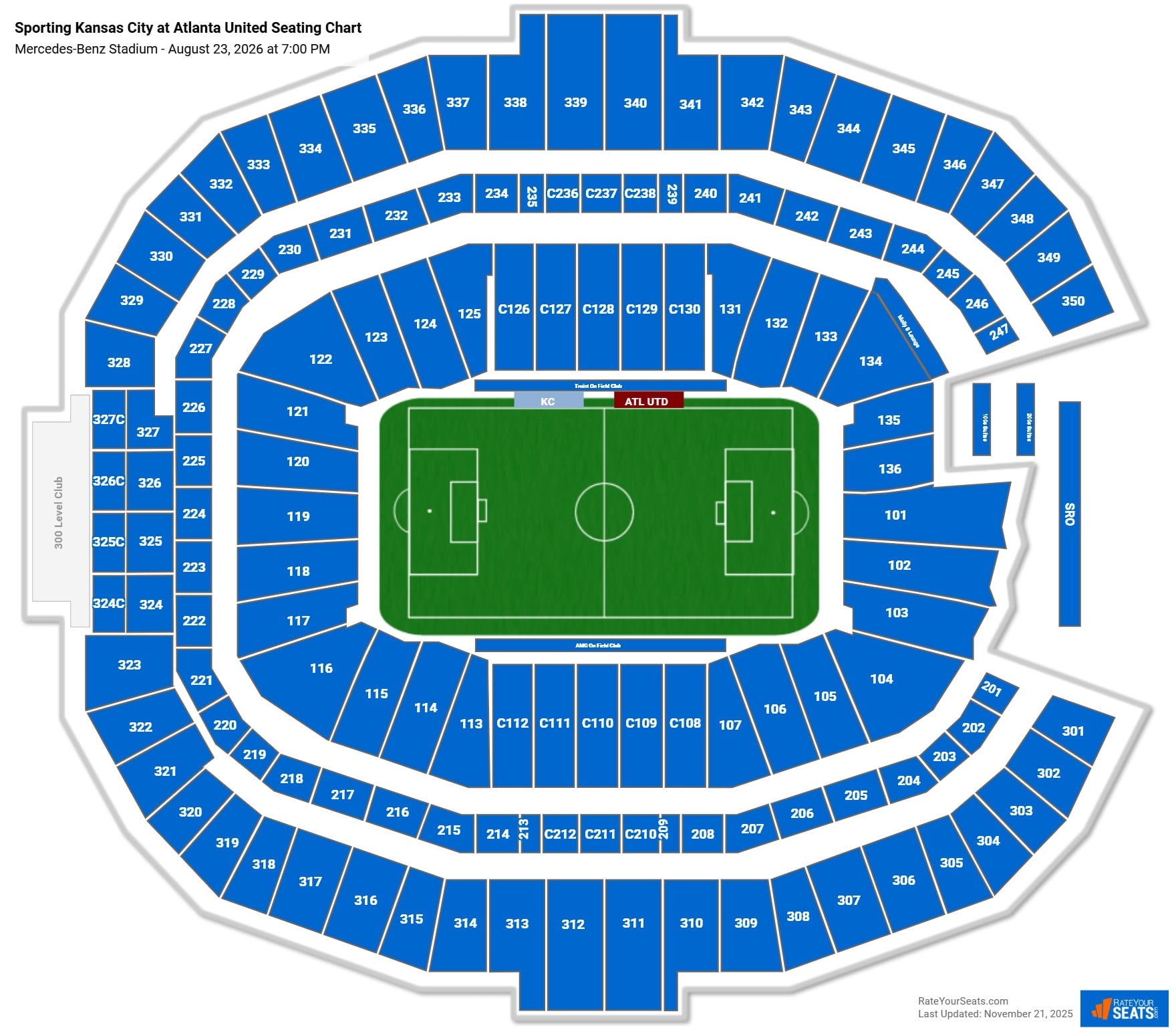 Sporting Kansas City at Atlanta United seating chart Mercedes-Benz Stadium