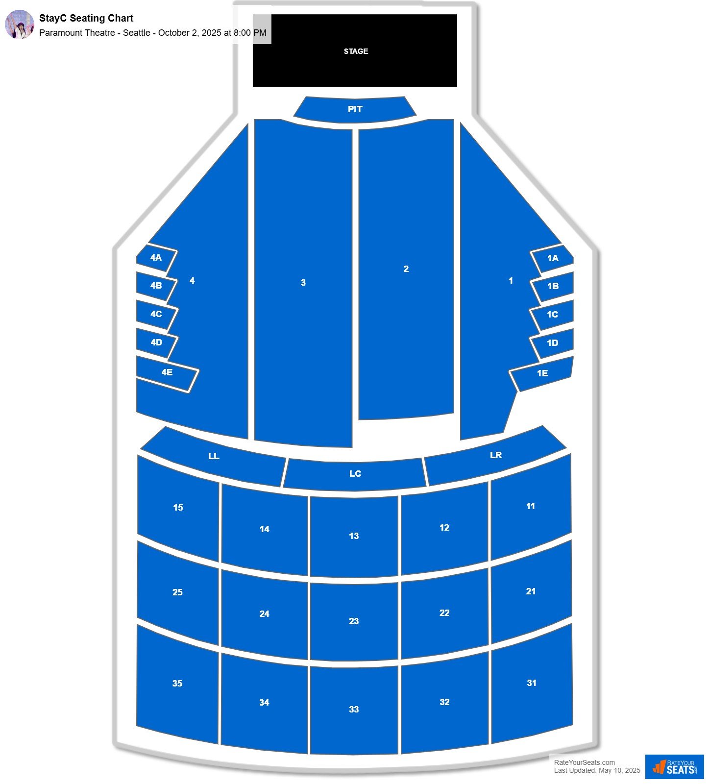 StayC seating chart Paramount Theatre - Seattle