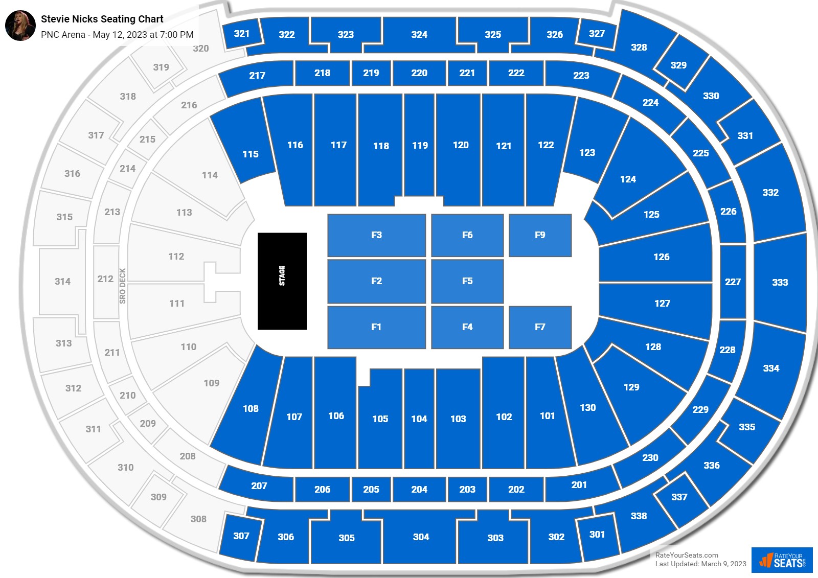 PNC Arena Concert Seating Chart