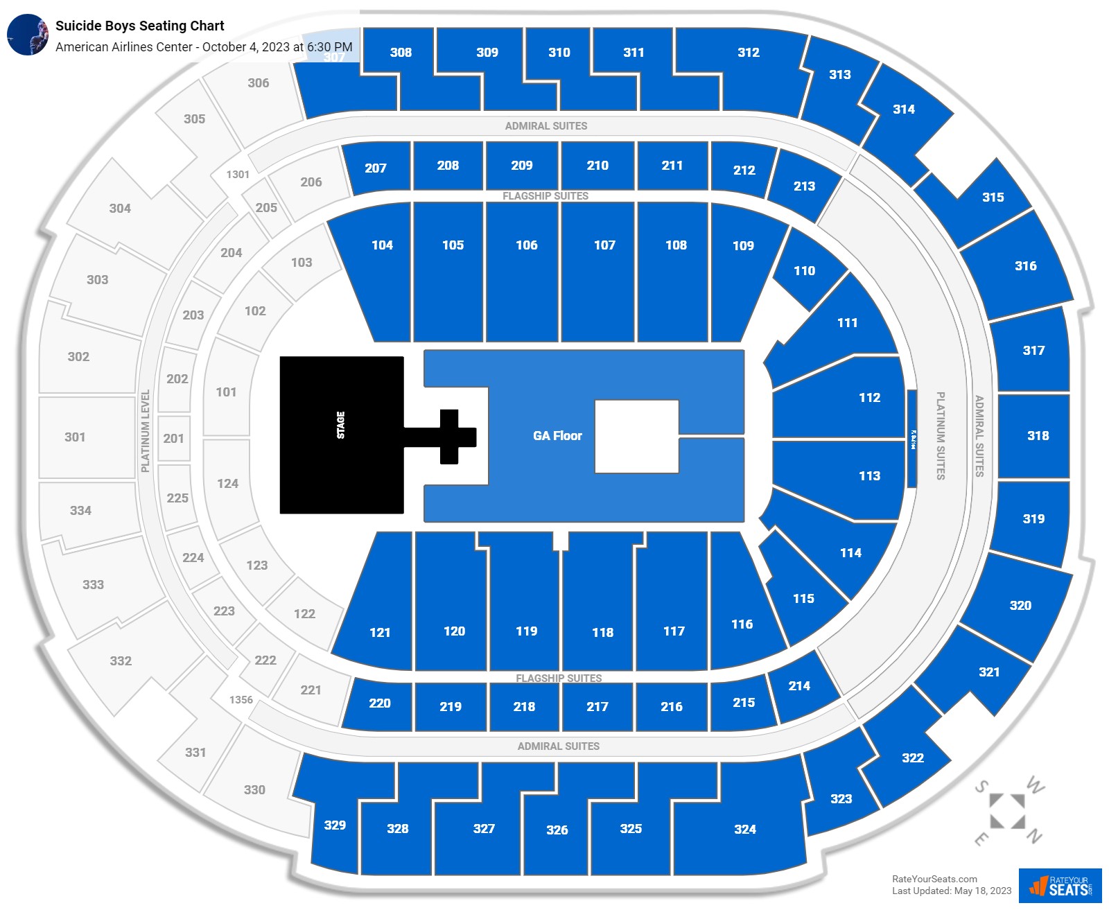 American Airlines Center Concert Seating Chart - RateYourSeats.com