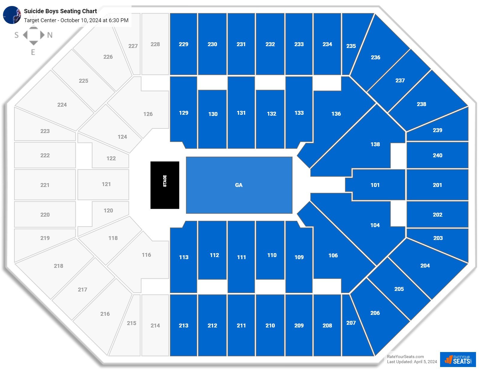Suicide Boys seating chart Target Center