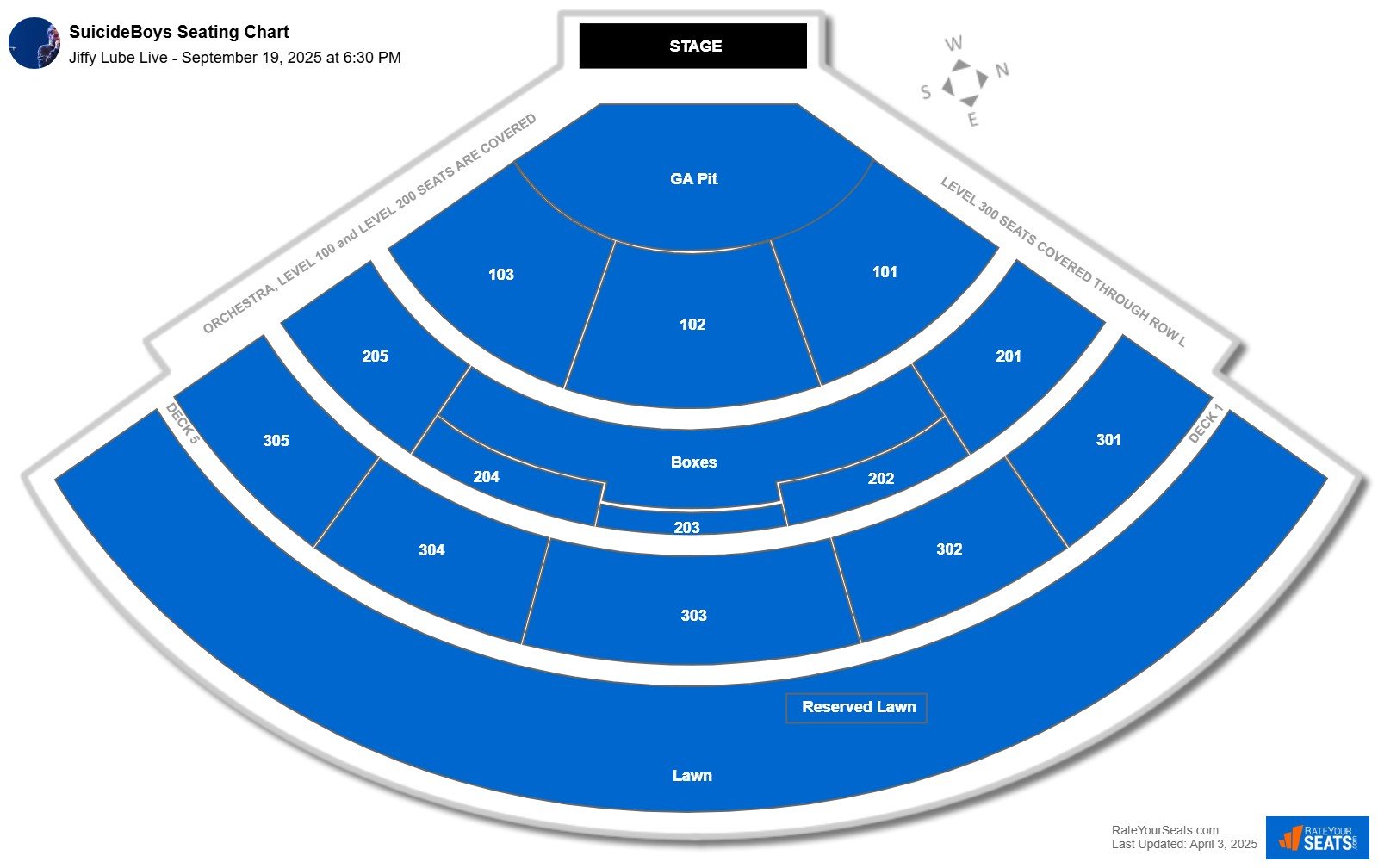 SuicideBoys seating chart Jiffy Lube Live