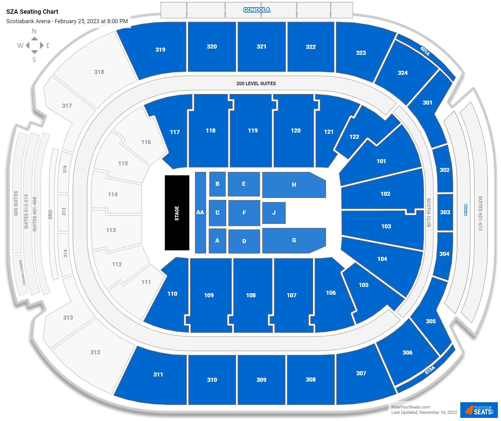 Scotiabank Arena Concert Seating Chart - RateYourSeats.com